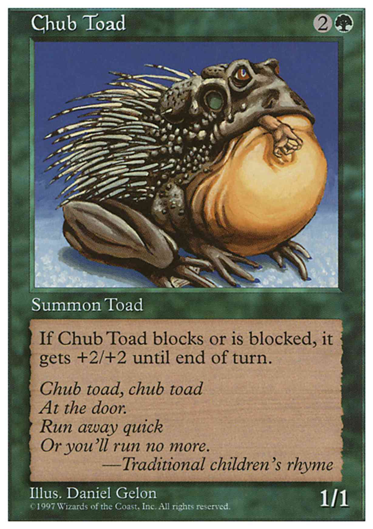 Chub Toad Price from mtg Fifth Edition