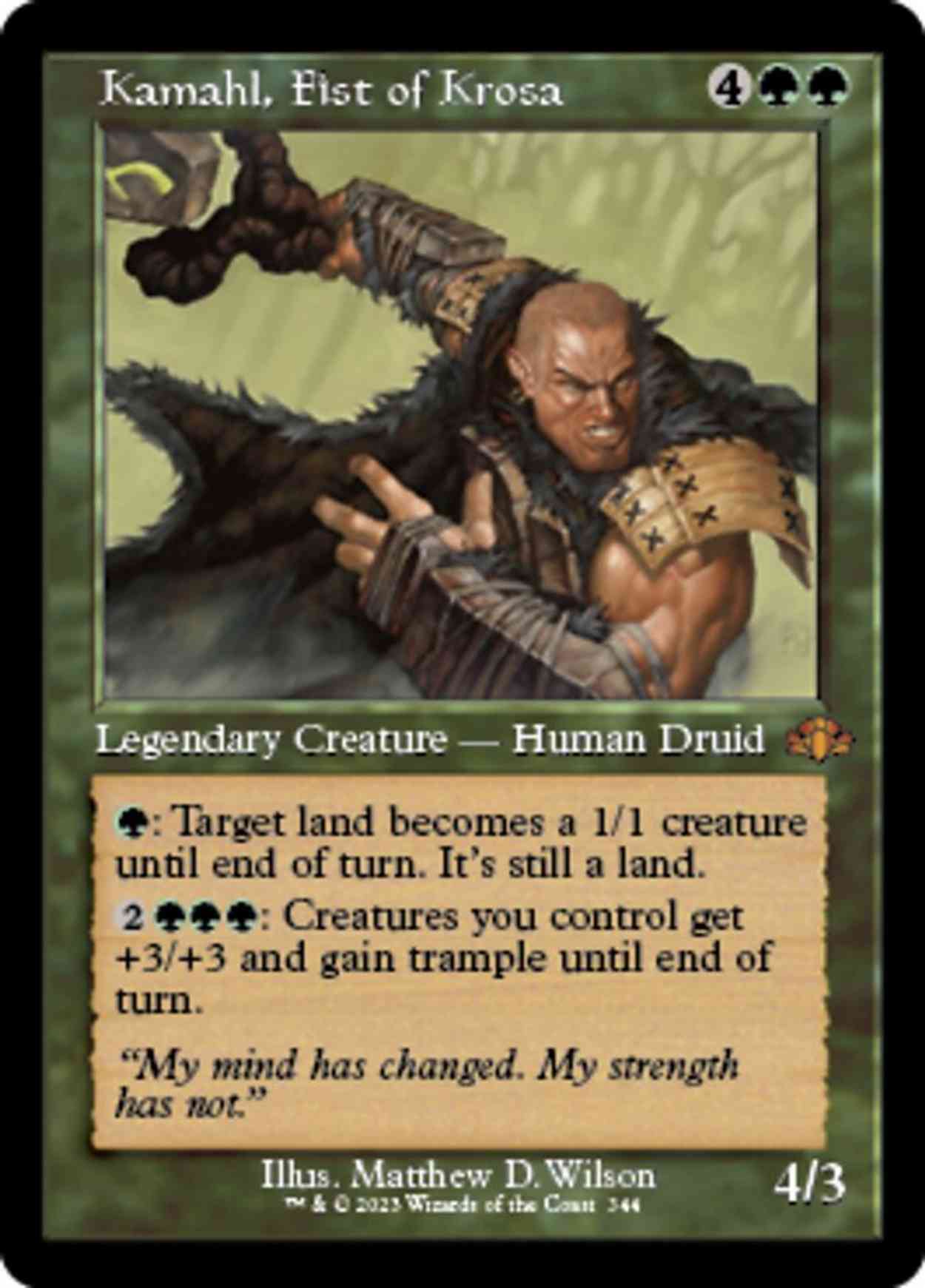 Kamahl, Fist of Krosa (Retro Frame) magic card front