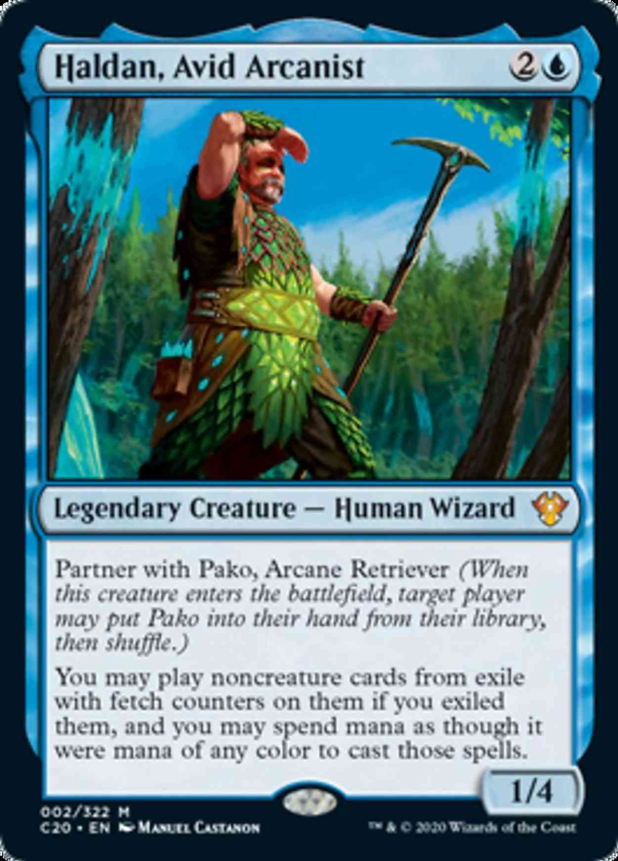 Haldan, Avid Arcanist magic card front