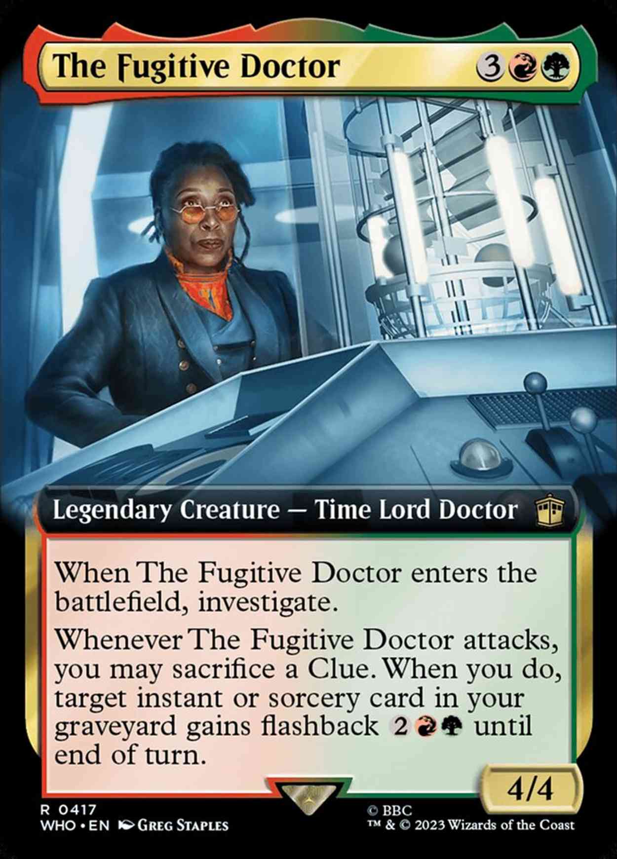 The Fugitive Doctor (Extended Art) magic card front