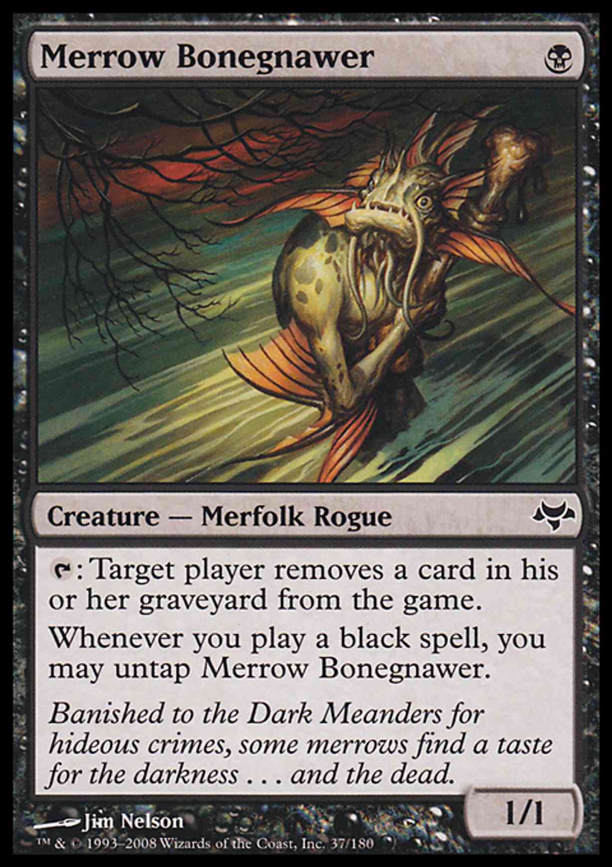 Merrow Bonegnawer magic card front