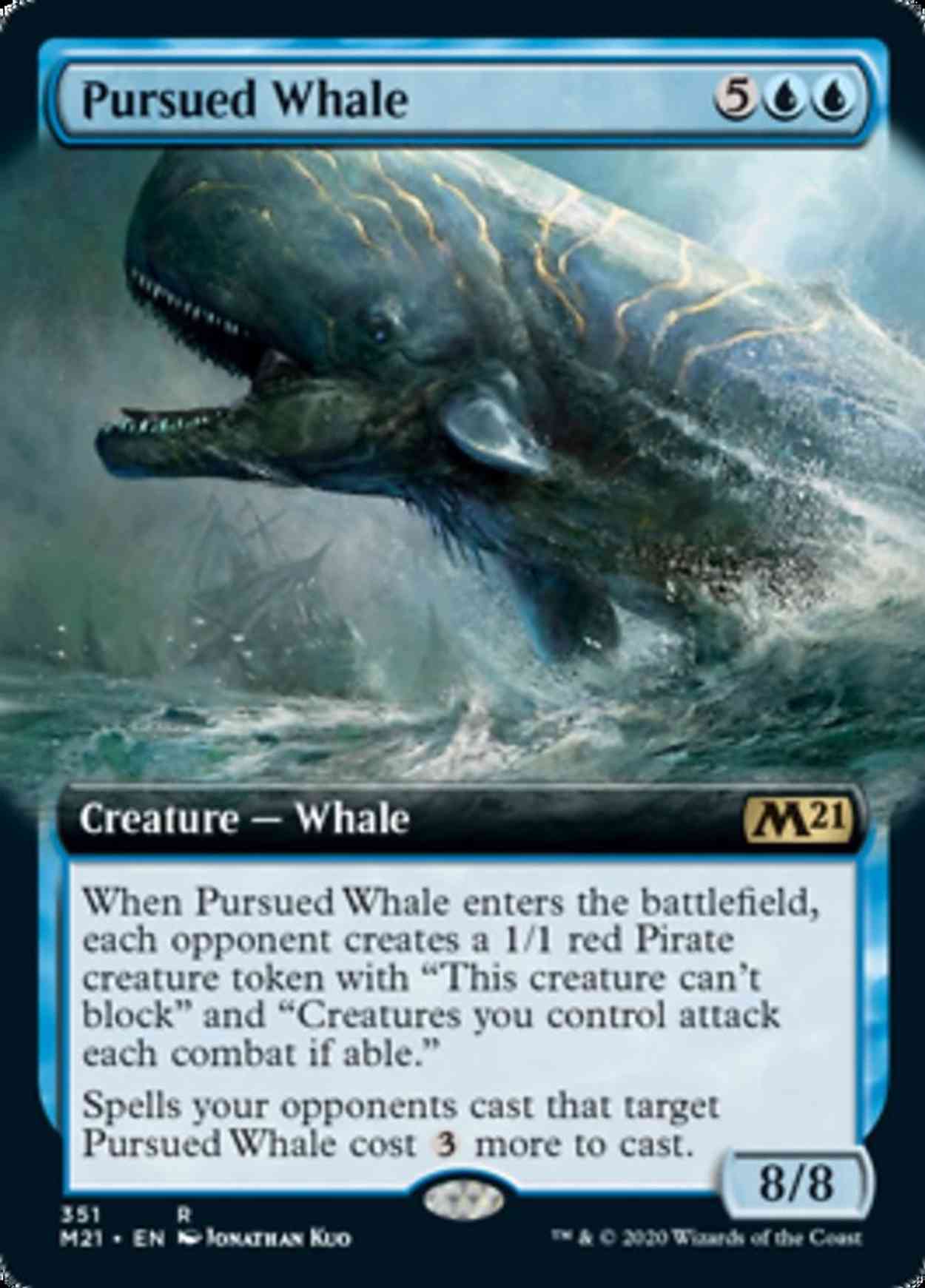 Pursued Whale (Extended Art) magic card front