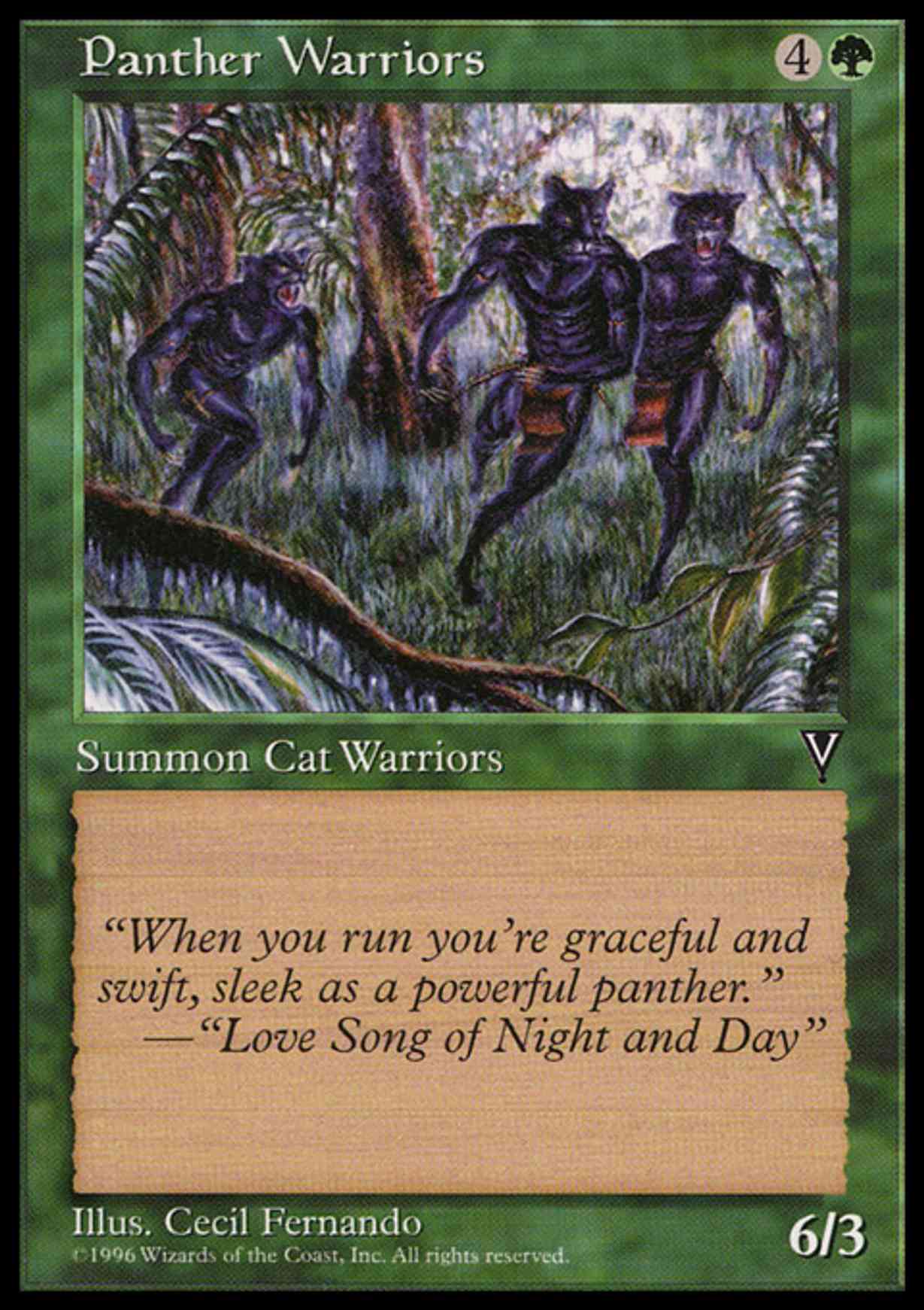 Panther Warriors magic card front