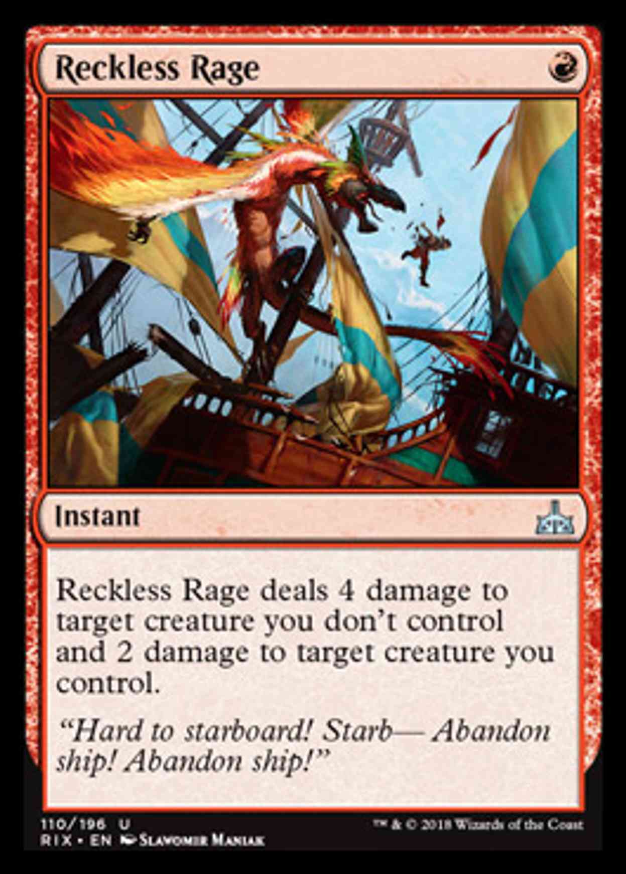 Reckless Rage magic card front