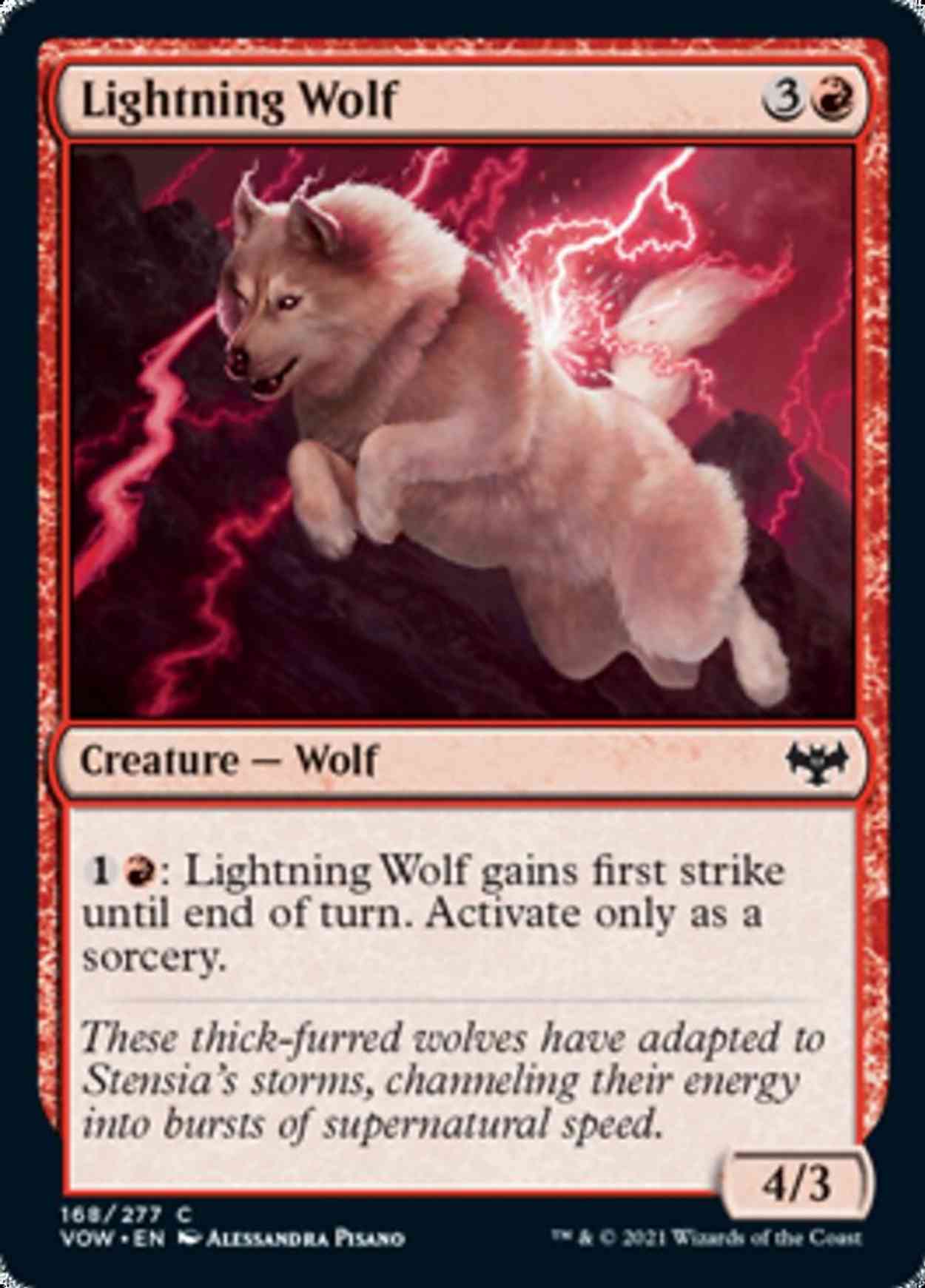 Lightning Wolf magic card front
