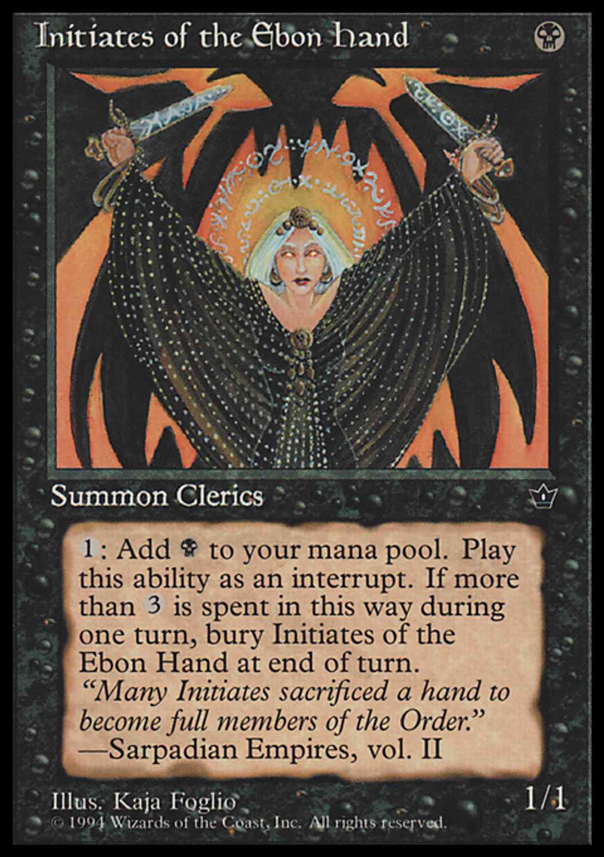Initiates of the Ebon Hand (Foglio) magic card front