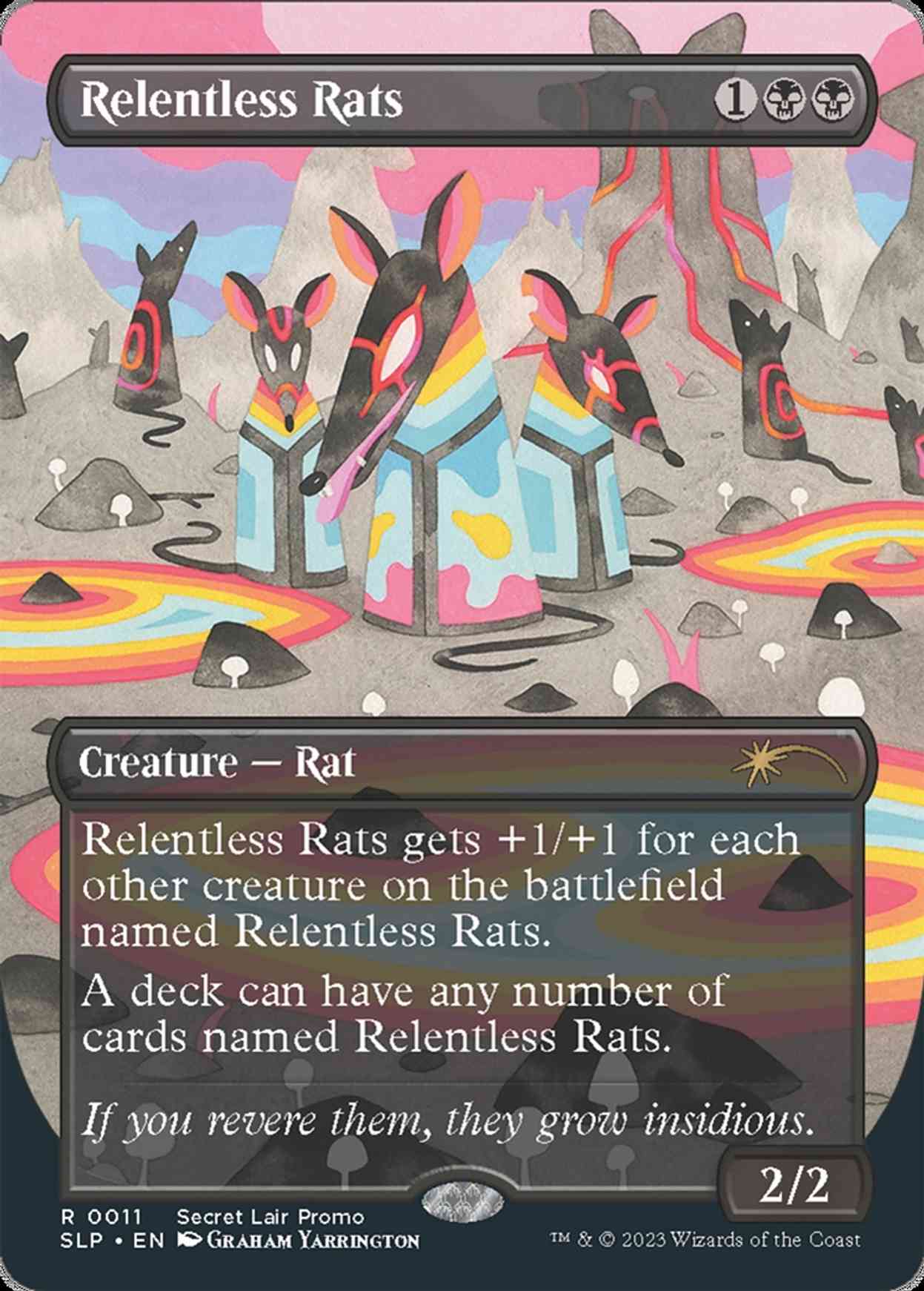 Relentless Rats (0011) Price from mtg Secret Lair Showdown