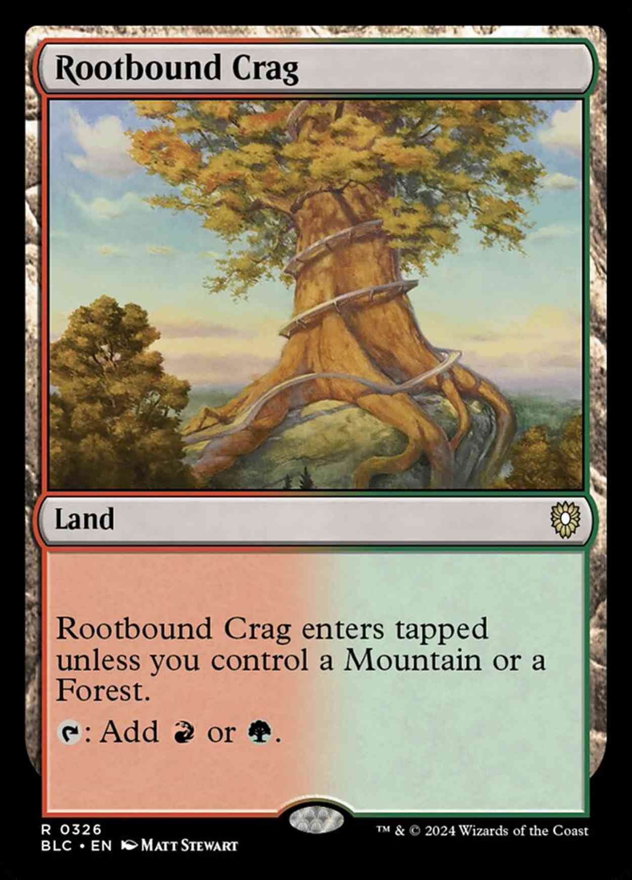 Rootbound Crag magic card front