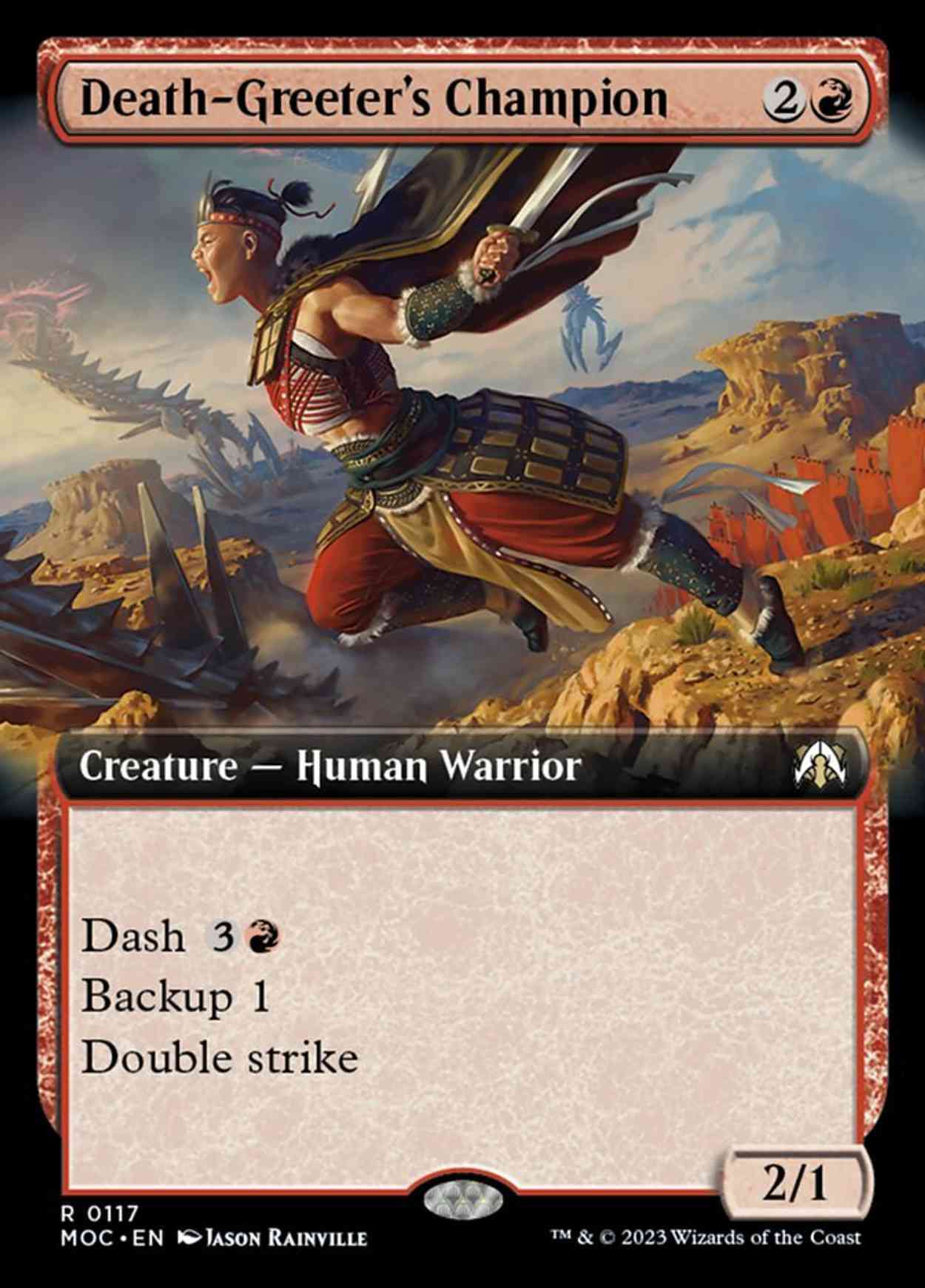 Death-Greeter's Champion (Extended Art) magic card front