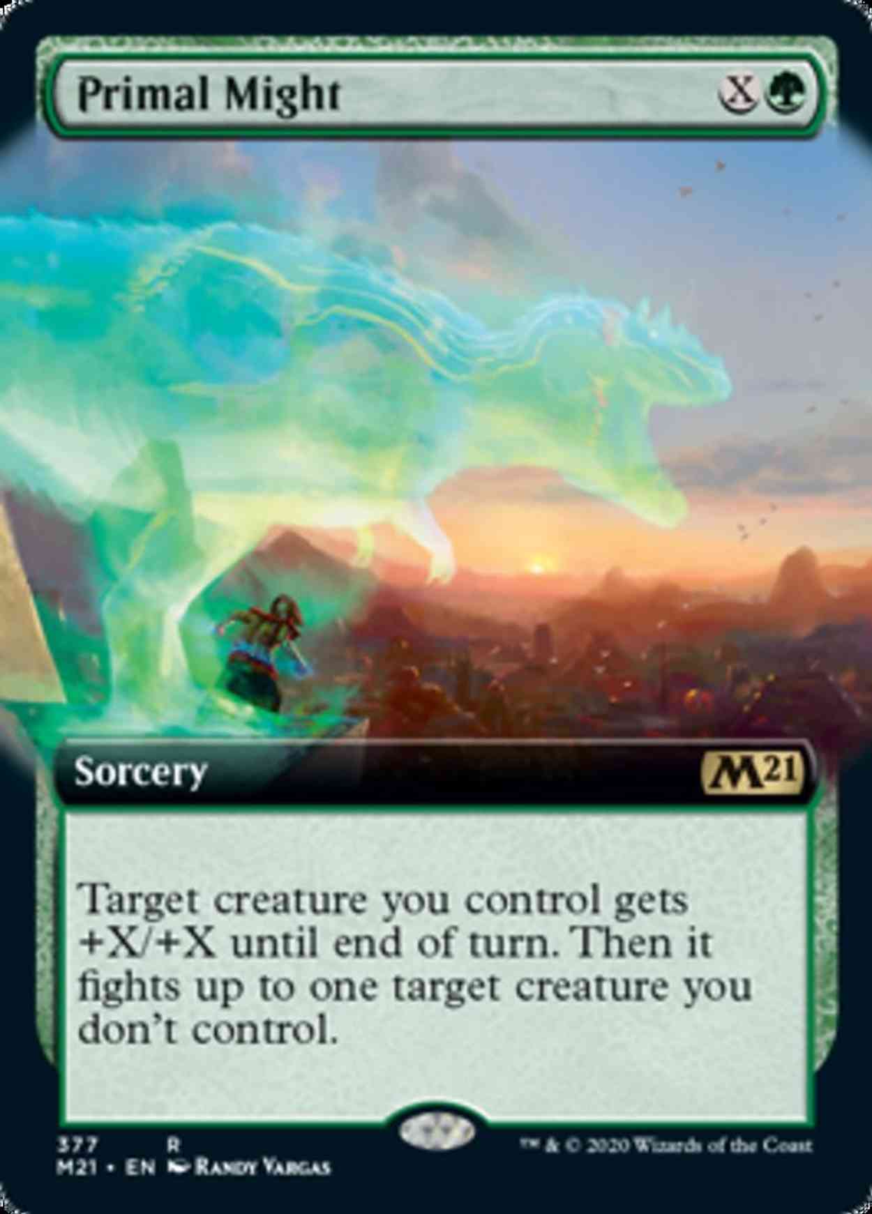 Primal Might (Extended Art) magic card front