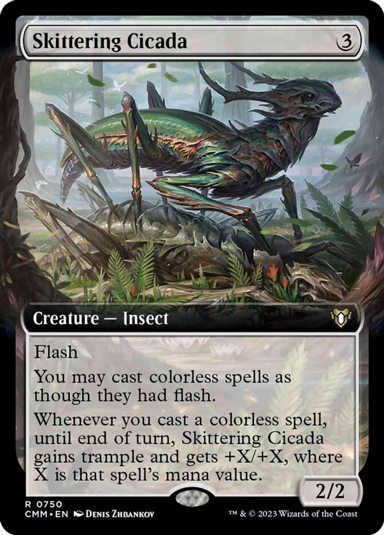 Skittering Cicada (Extended Art) magic card front