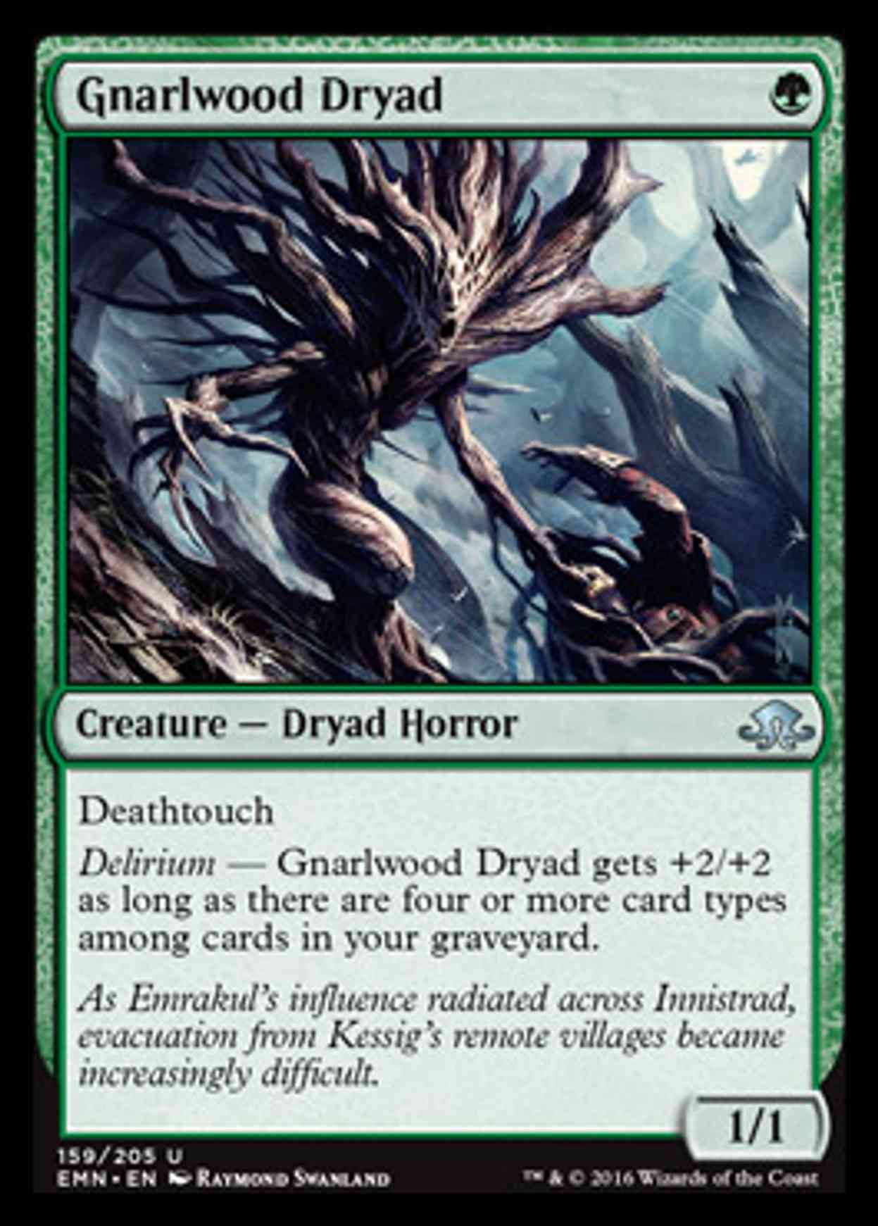 Gnarlwood Dryad magic card front
