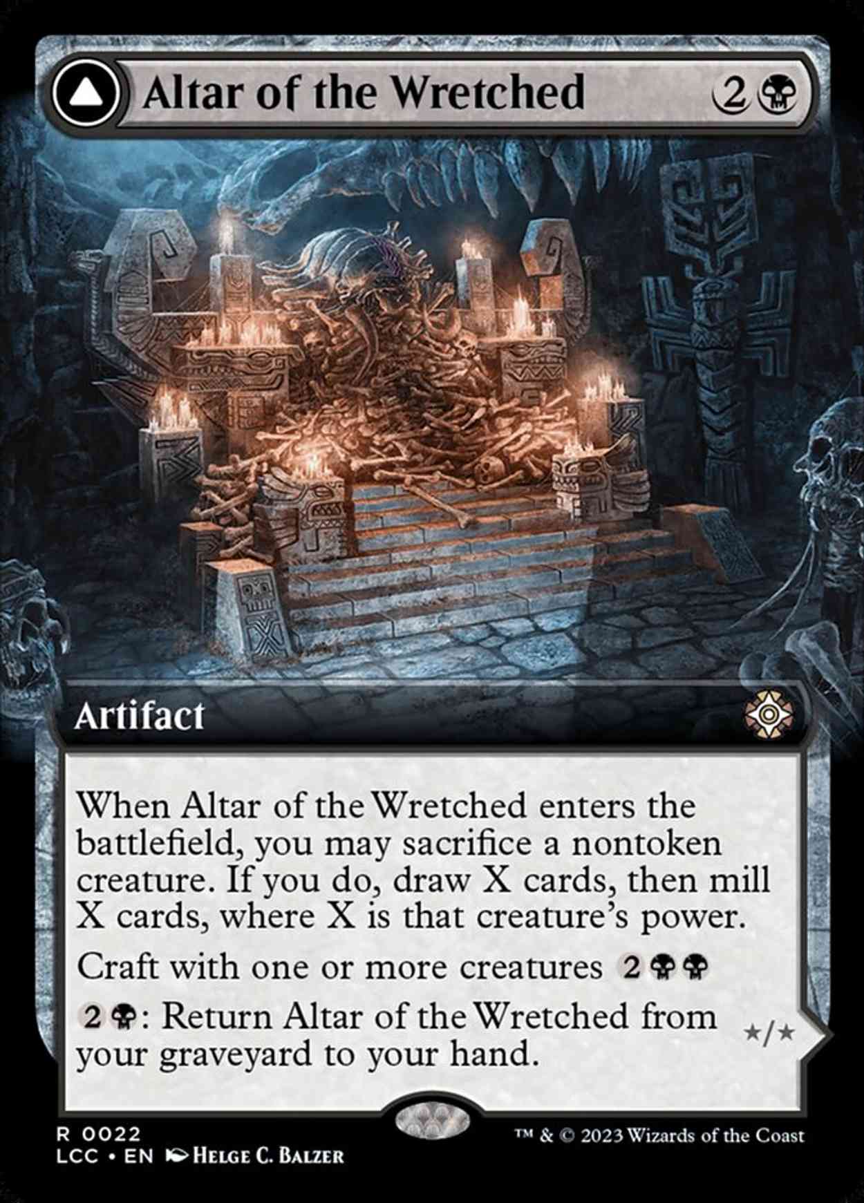 Altar of the Wretched (Extended Art) magic card front