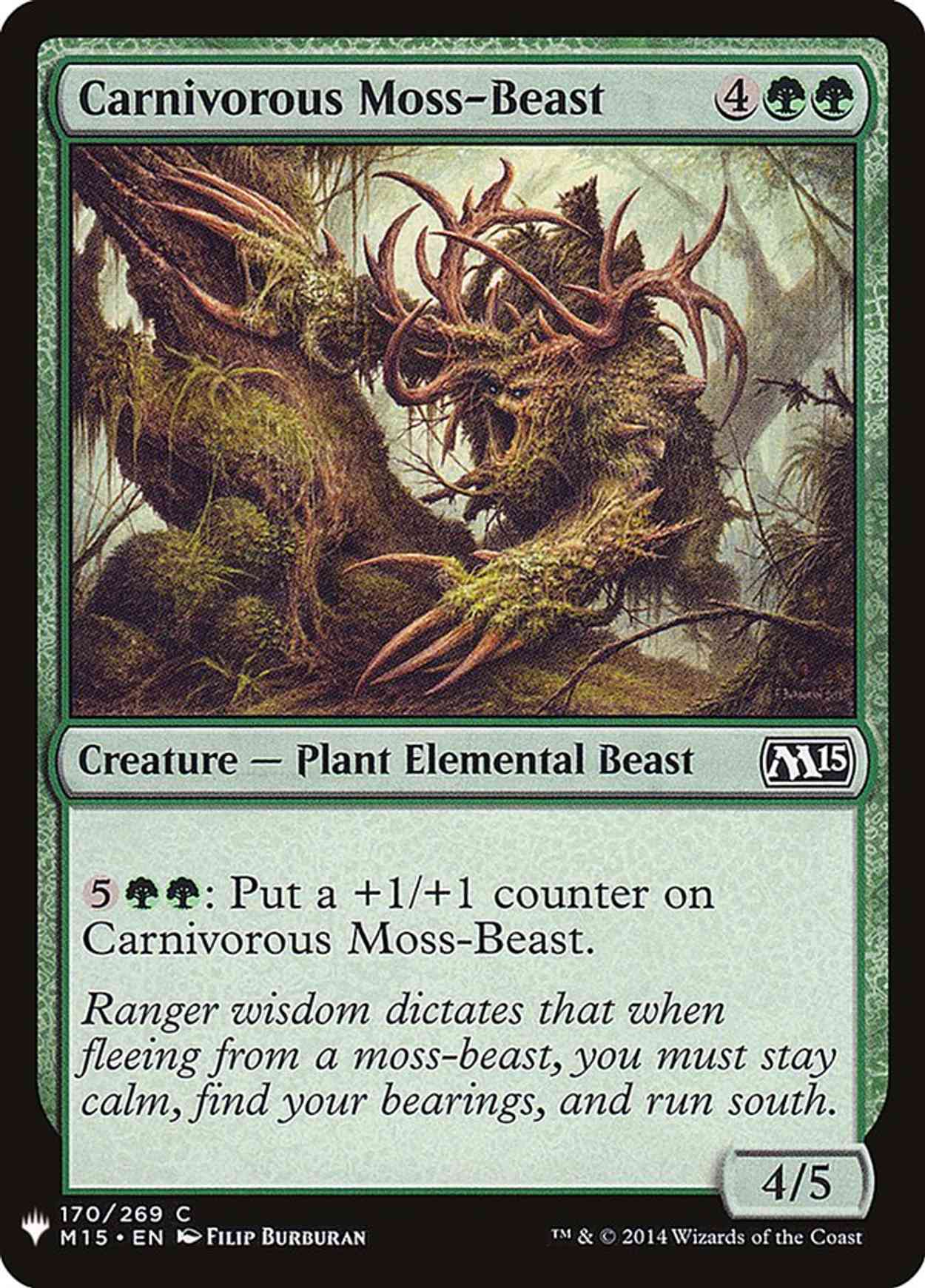 Carnivorous Moss-Beast magic card front