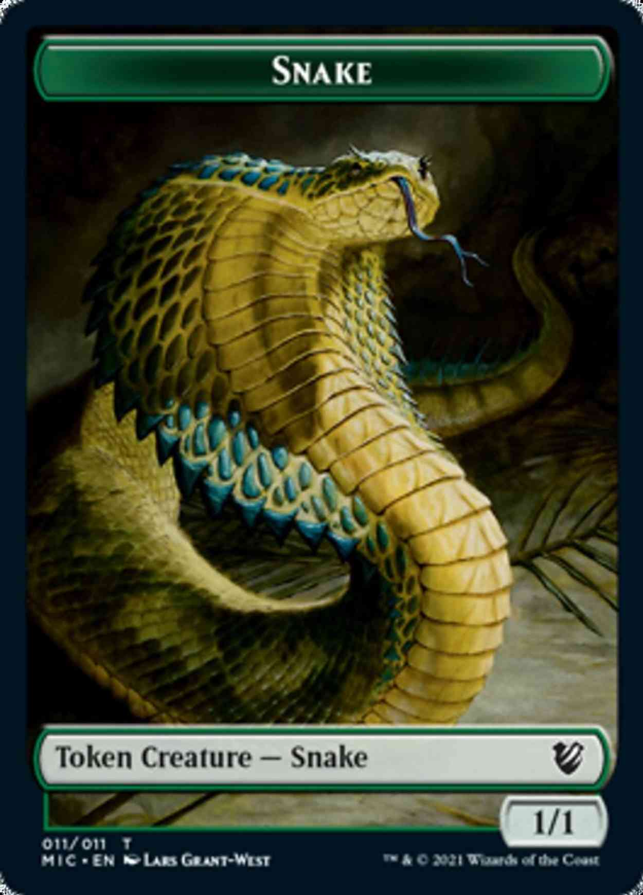 Snake (011) // Spirit (002) Double-sided Token magic card front