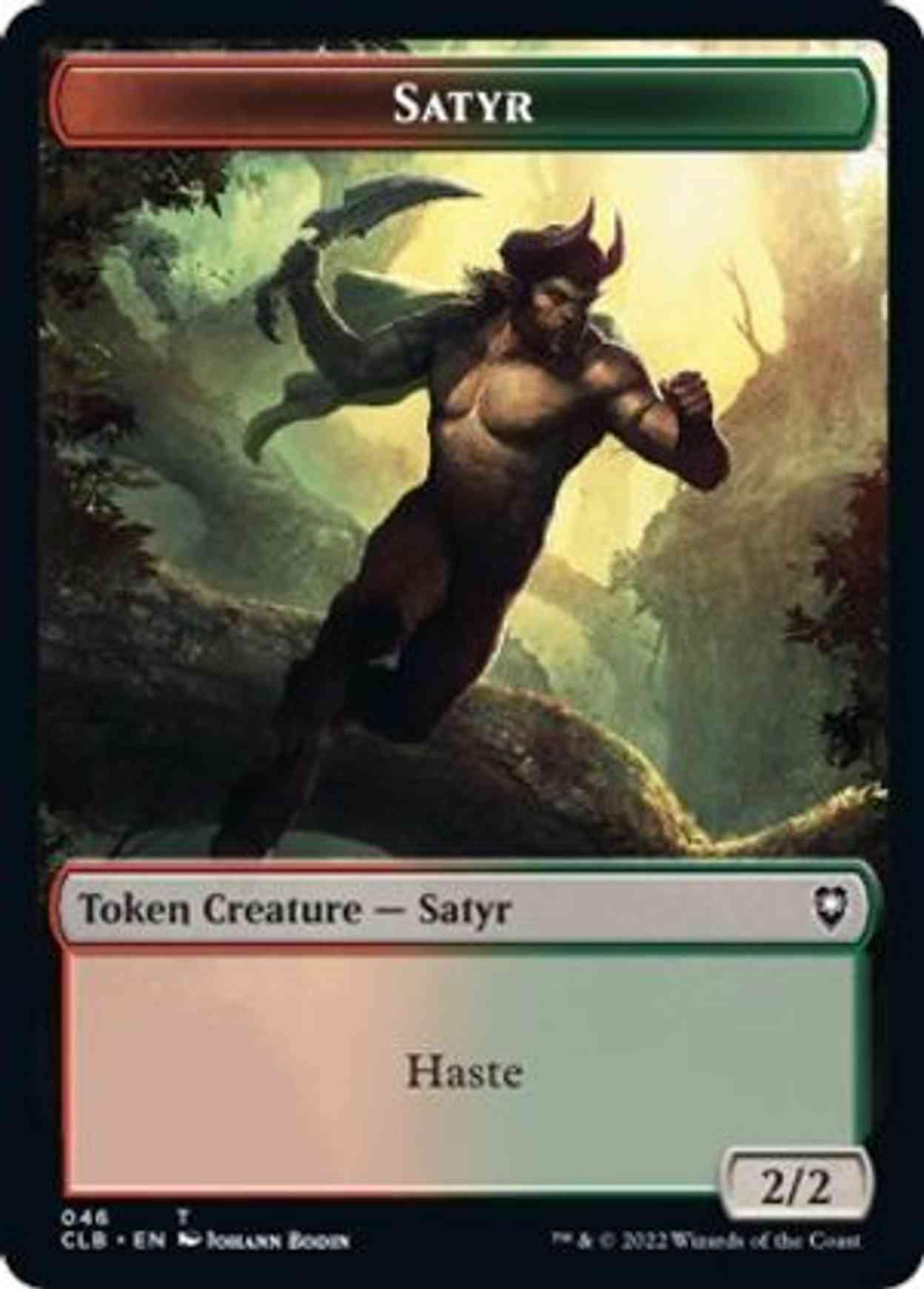 Satyr // Beast Double-sided Token magic card front
