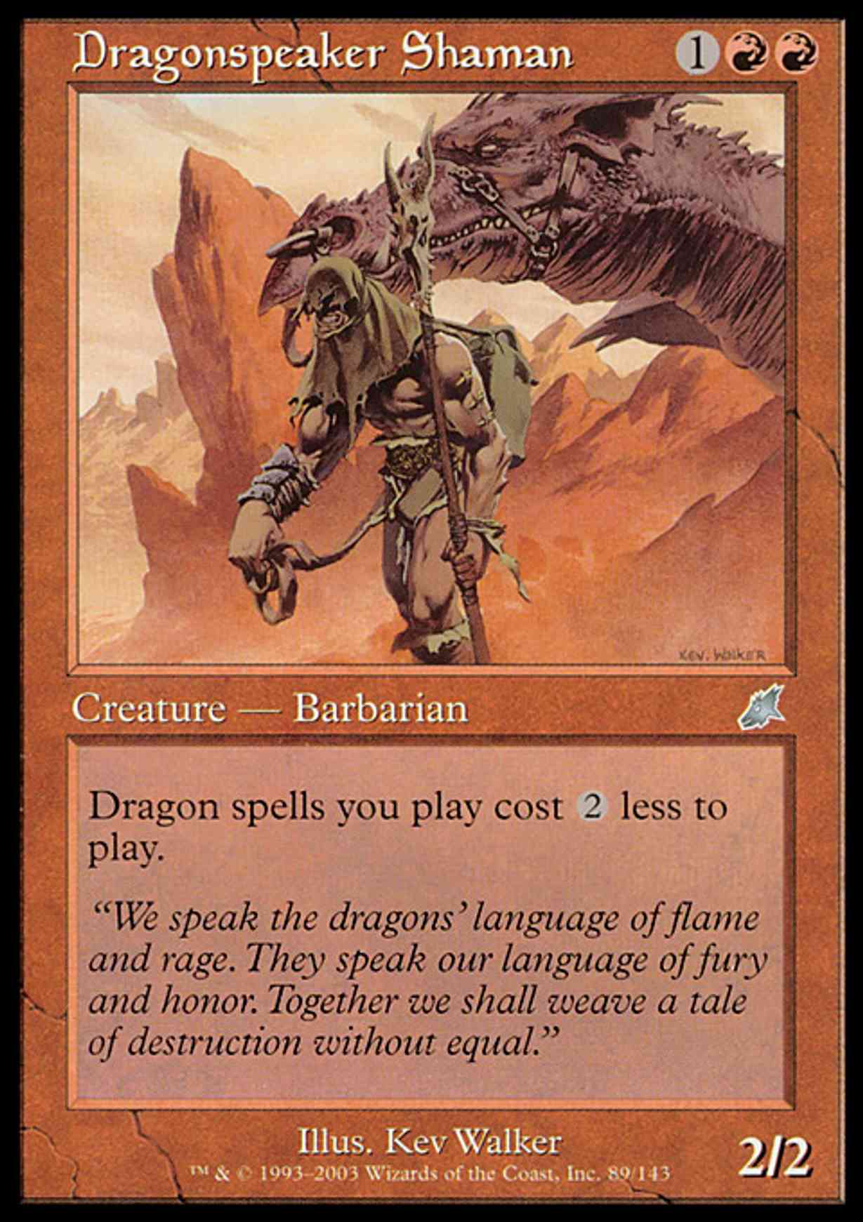 Dragonspeaker Shaman magic card front
