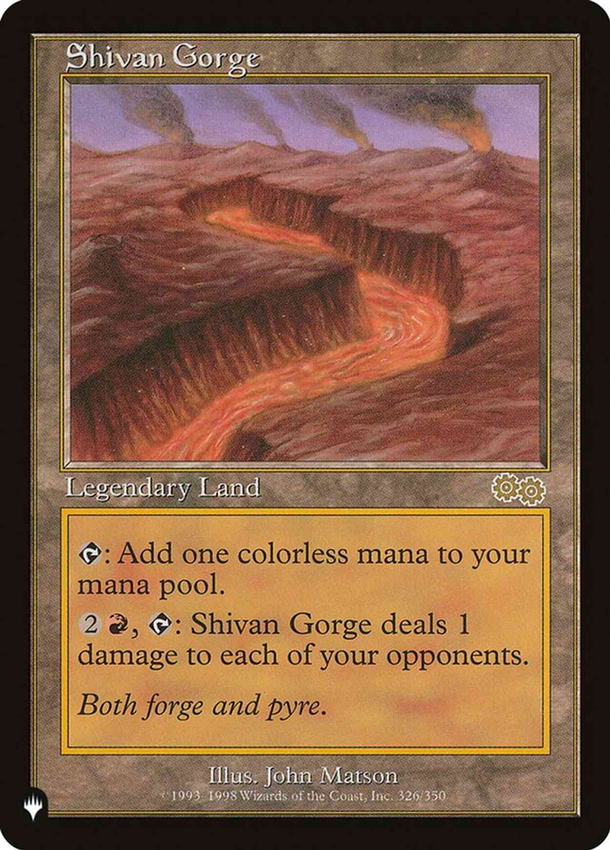 Shivan Gorge magic card front