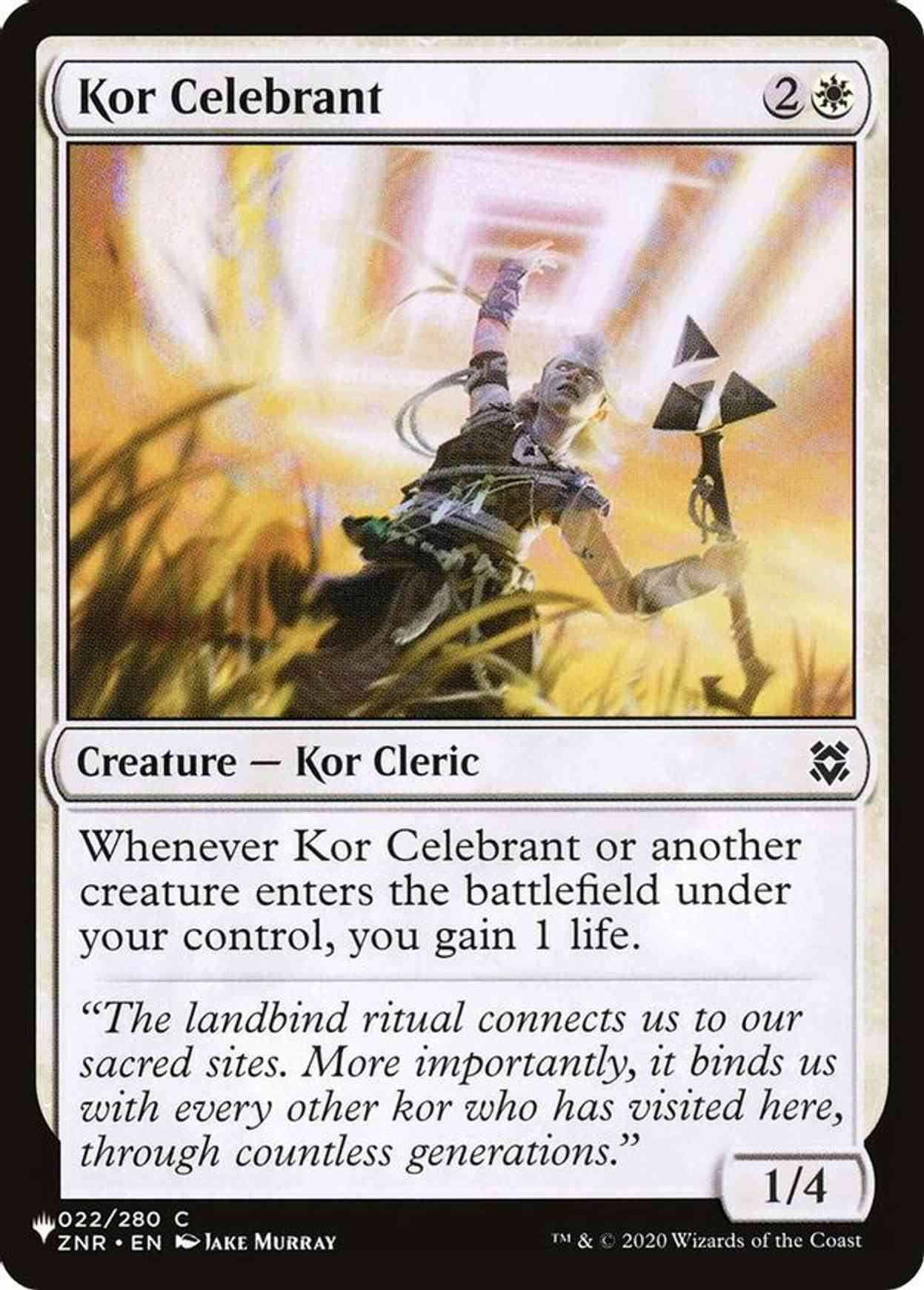 Kor Celebrant magic card front