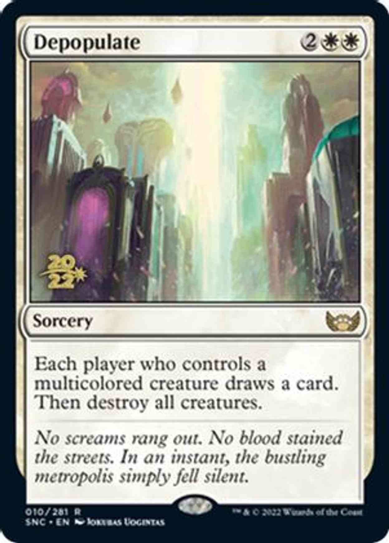Depopulate magic card front