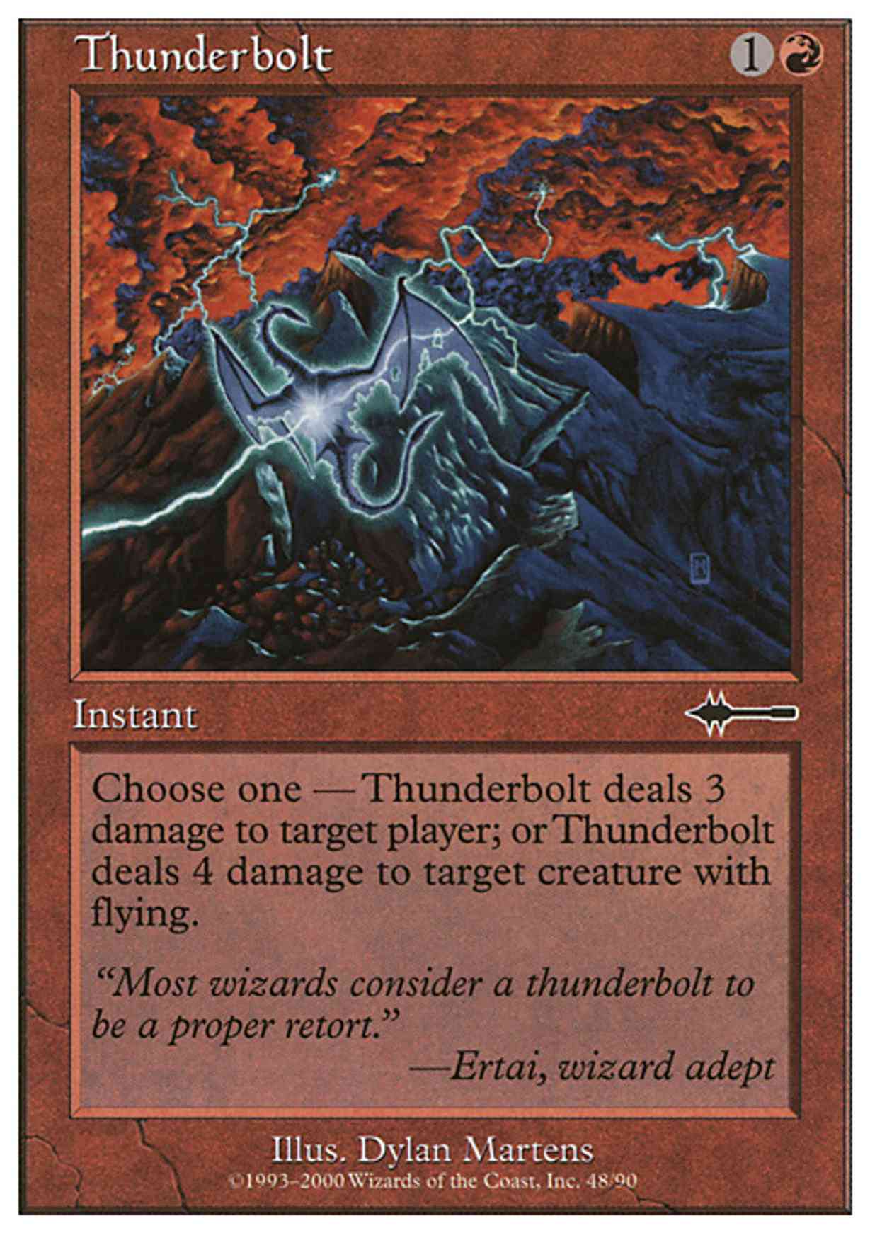 Thunderbolt magic card front