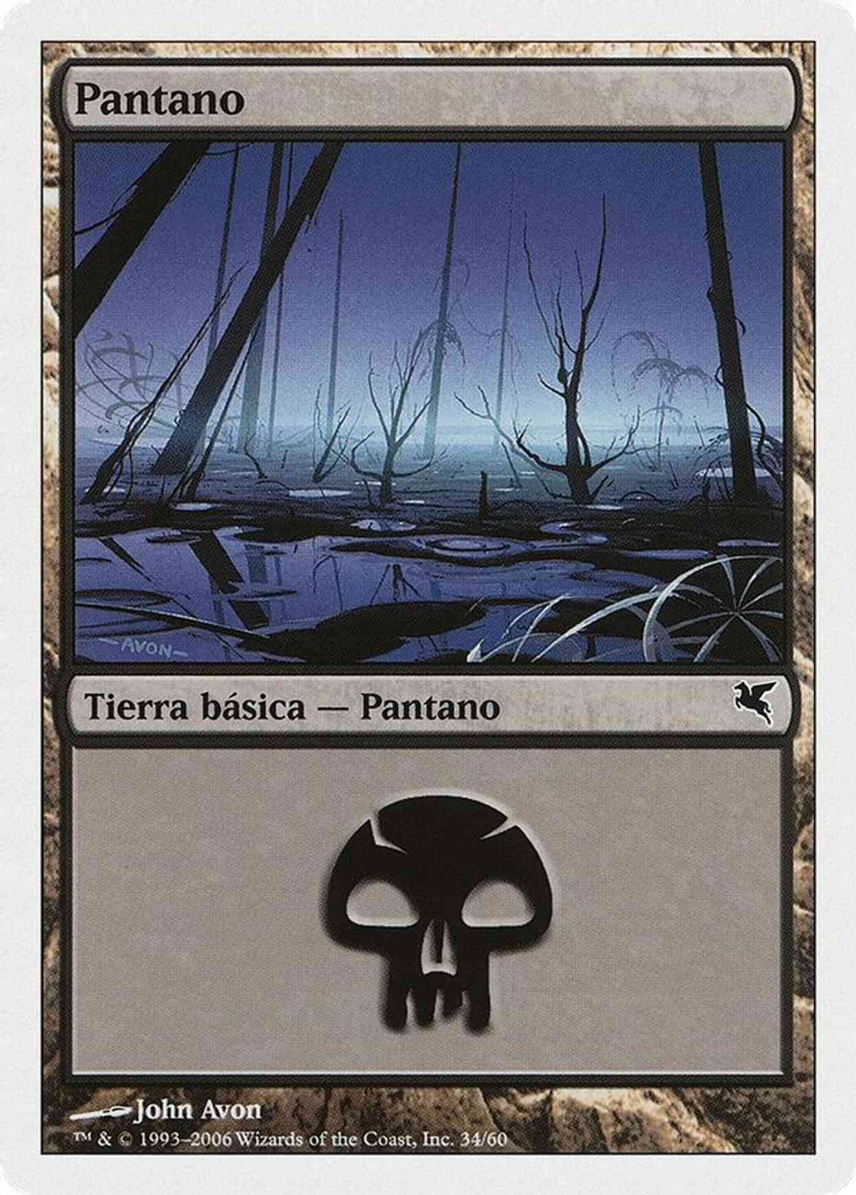 Swamp (Spanish) - "Pantano" (D34) magic card front