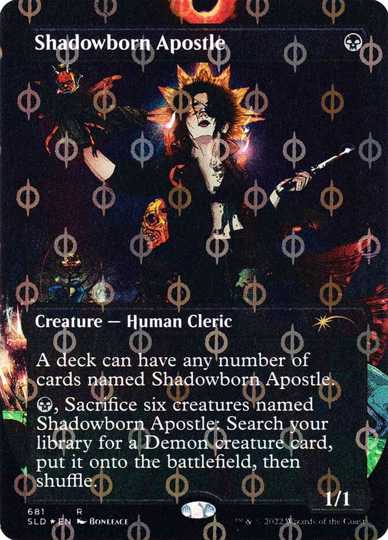 Shadowborn Apostle (681) (Step-and-Compleat Foil) magic card front