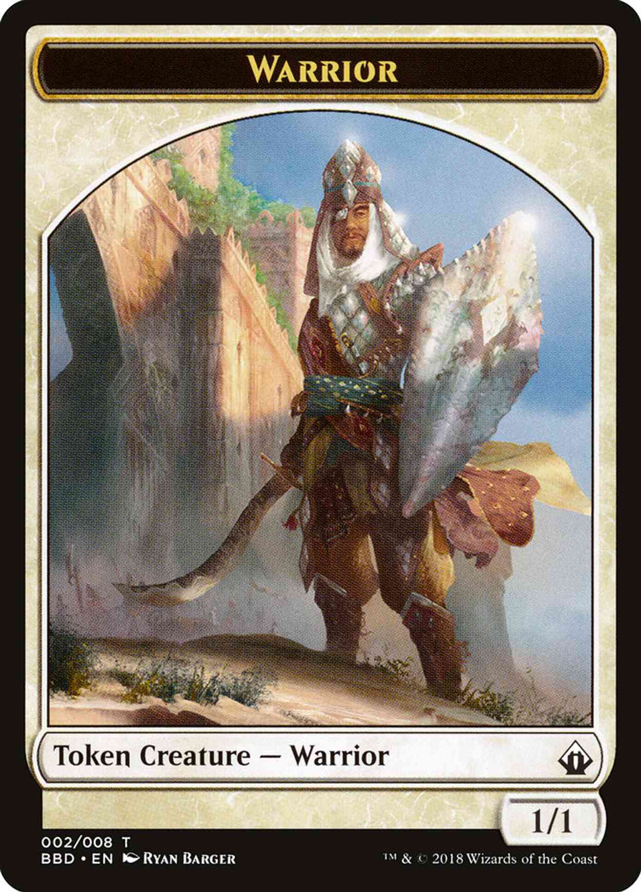 Warrior Token magic card front