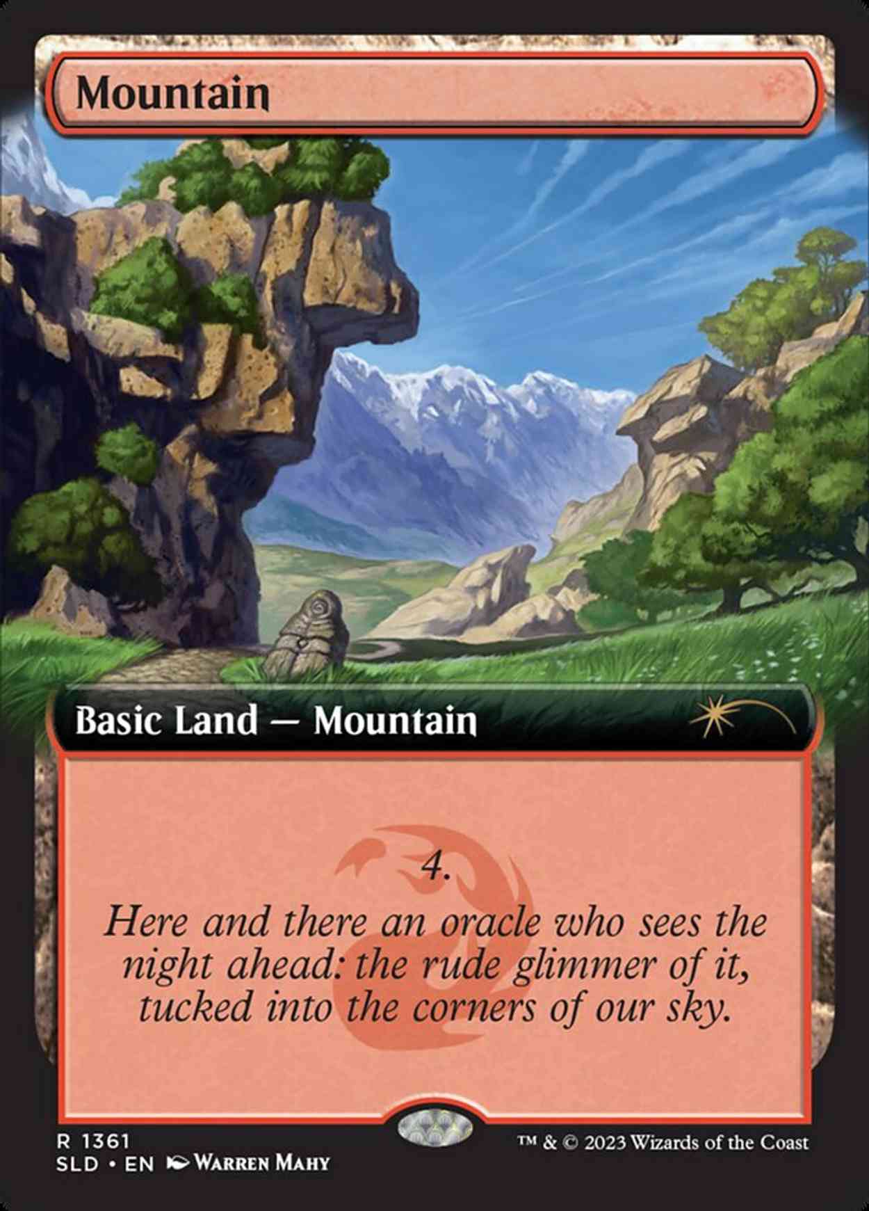 Mountain (1361) magic card front