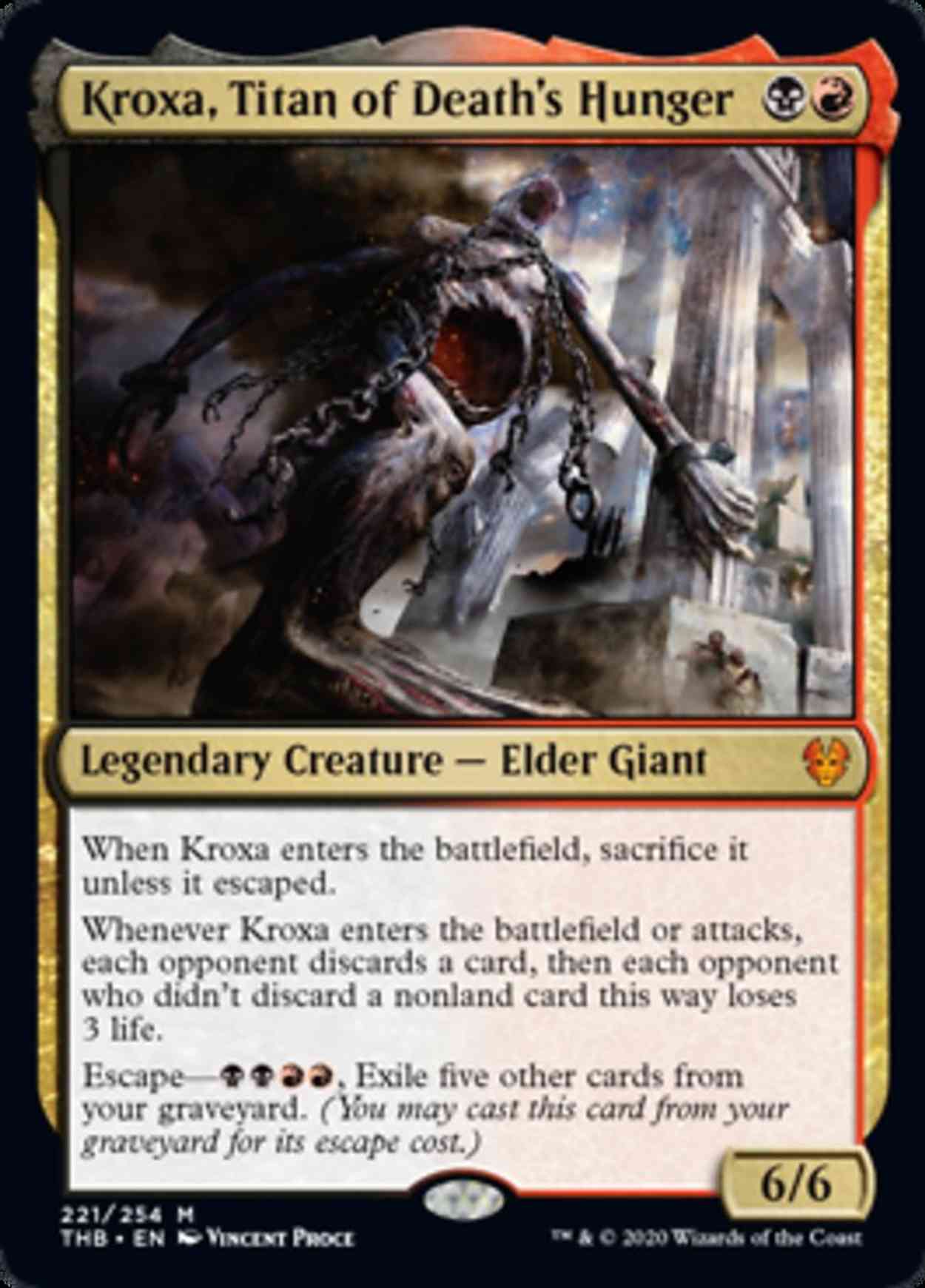 Kroxa, Titan of Death's Hunger magic card front