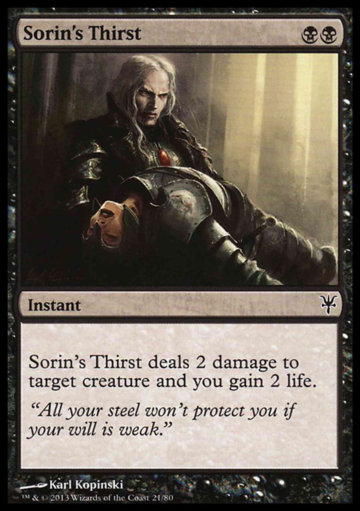 Sorin's Thirst magic card front