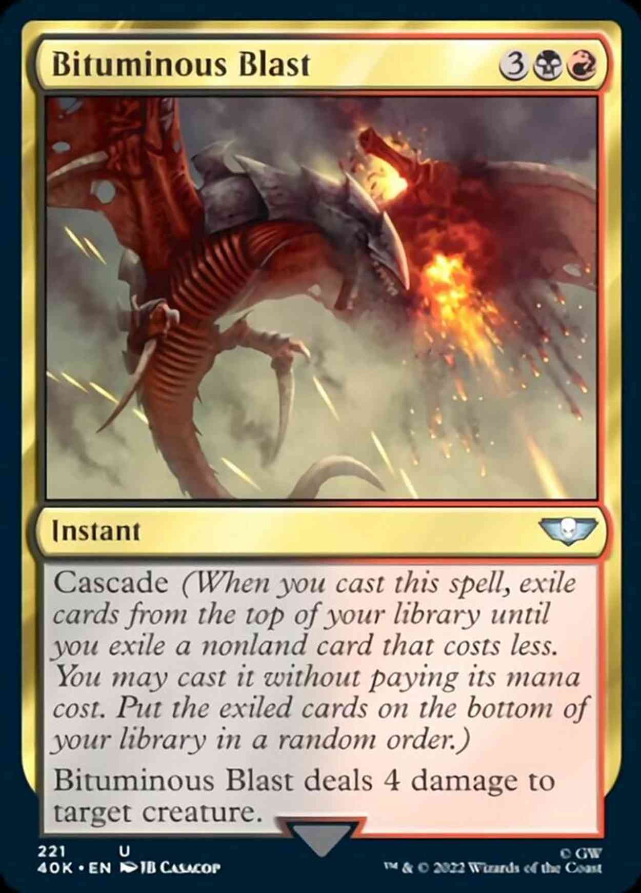 Bituminous Blast magic card front