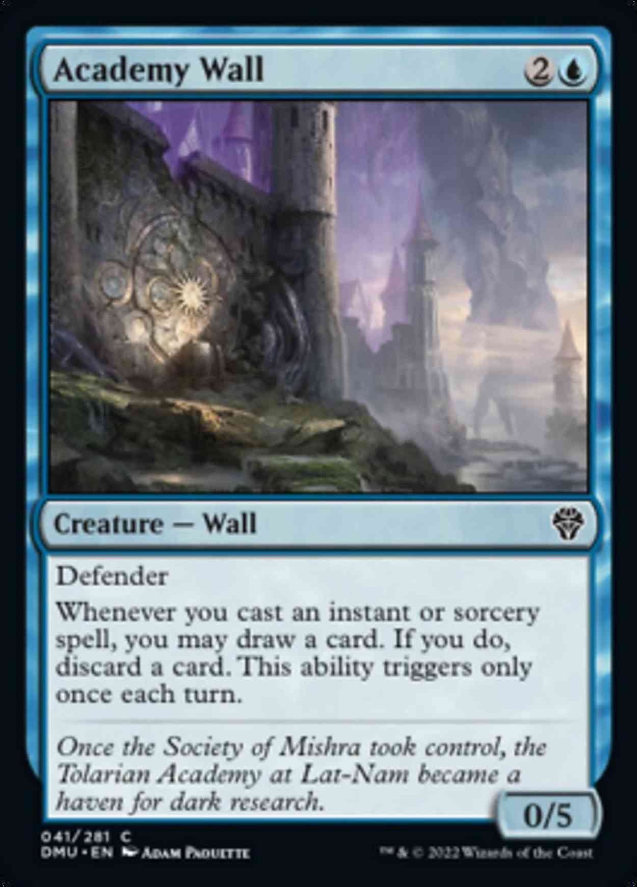 Academy Wall magic card front