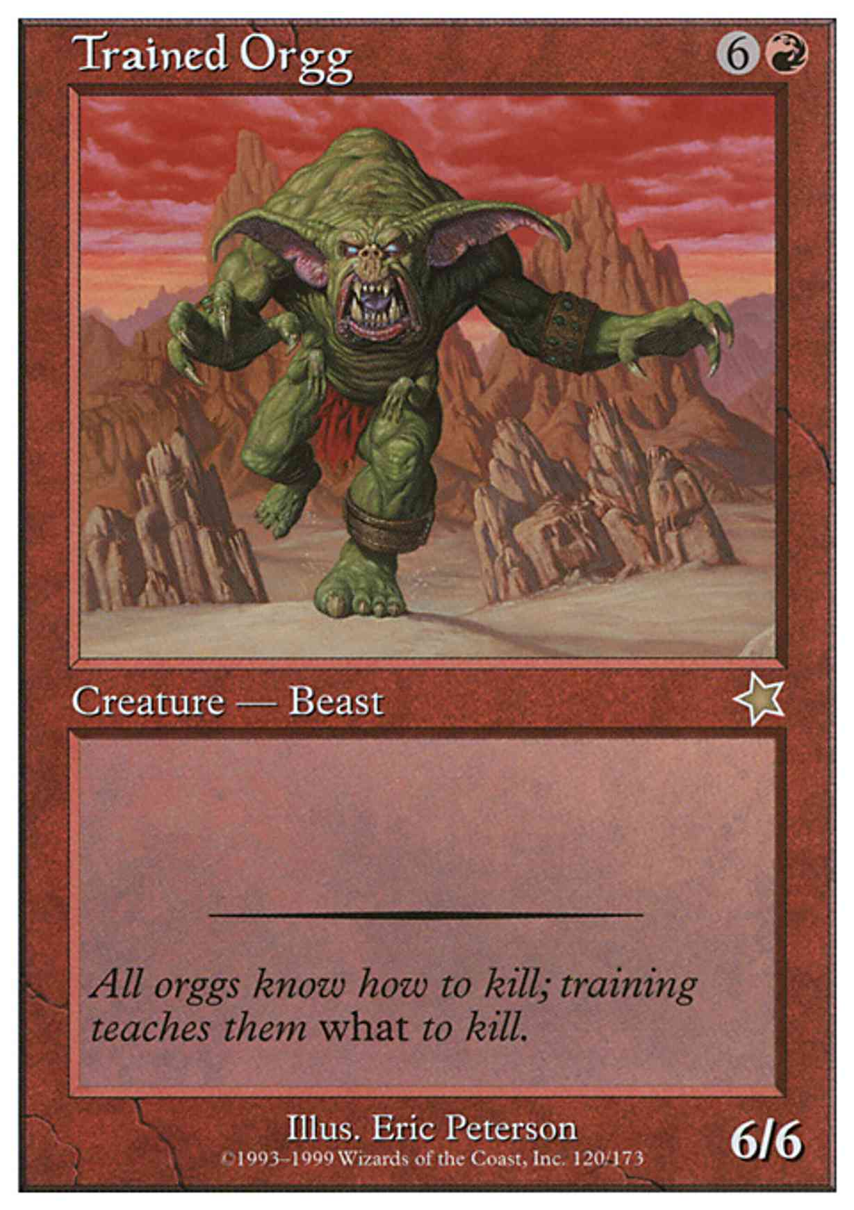 Trained Orgg magic card front