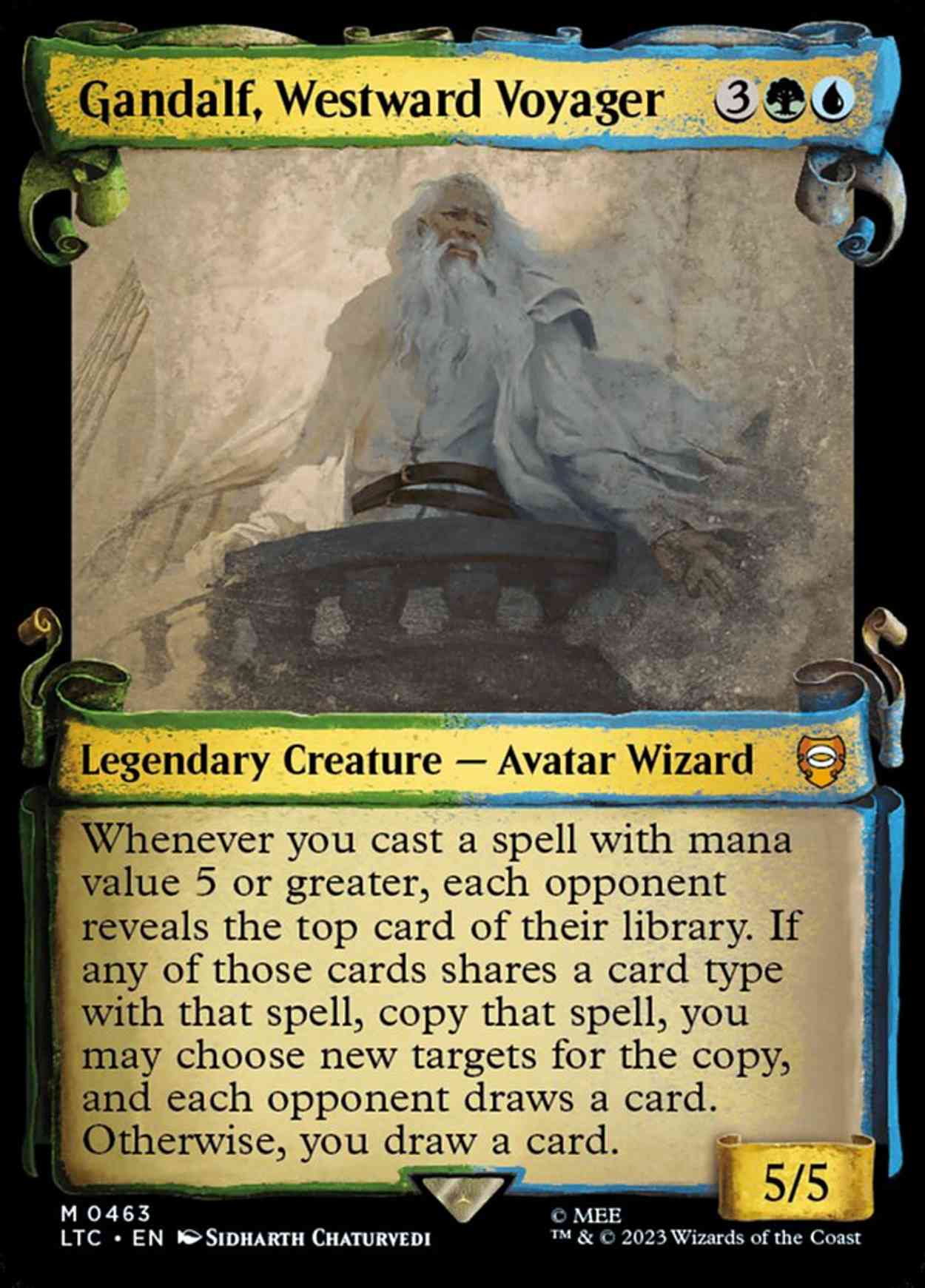 Gandalf, Westward Voyager (Showcase Scrolls) magic card front