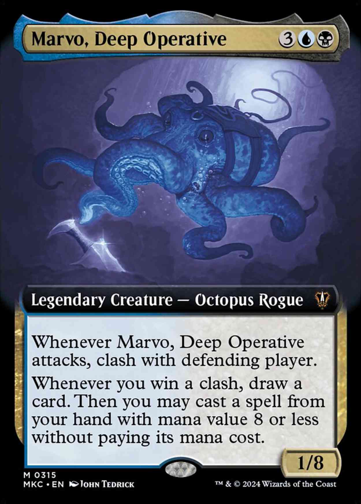 Marvo, Deep Operative (Extended Art) magic card front