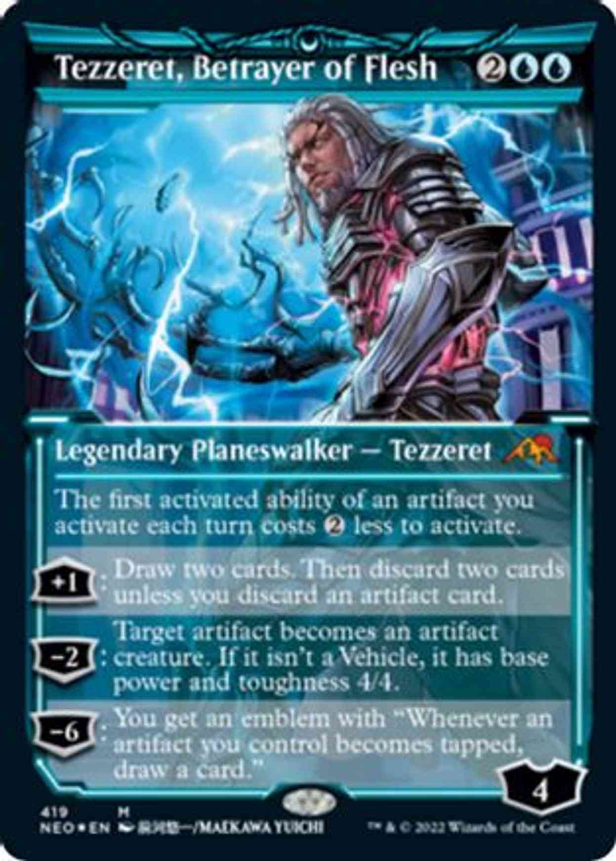 Tezzeret, Betrayer of Flesh (Showcase) (Foil Etched) magic card front
