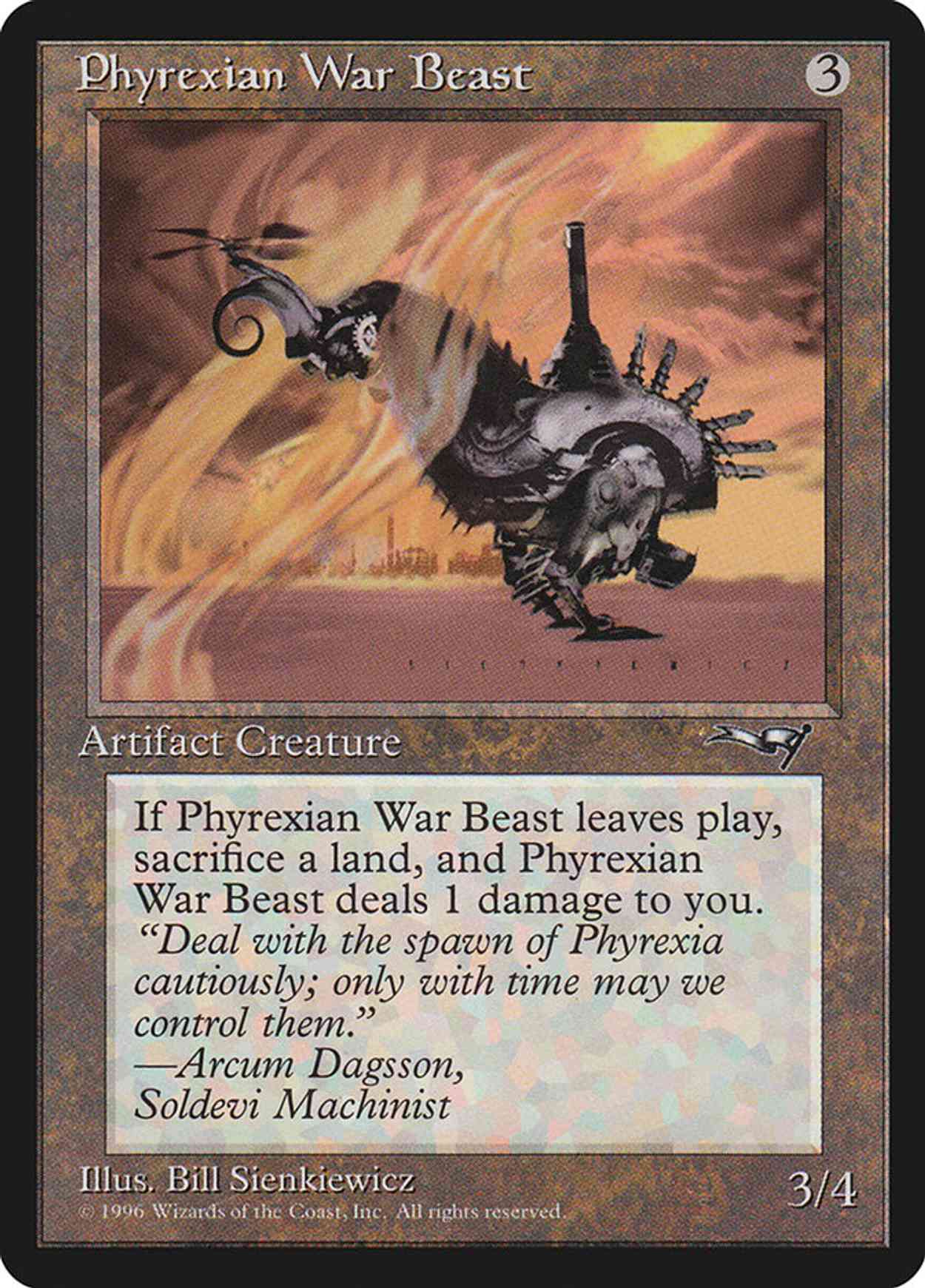 Phyrexian War Beast magic card front