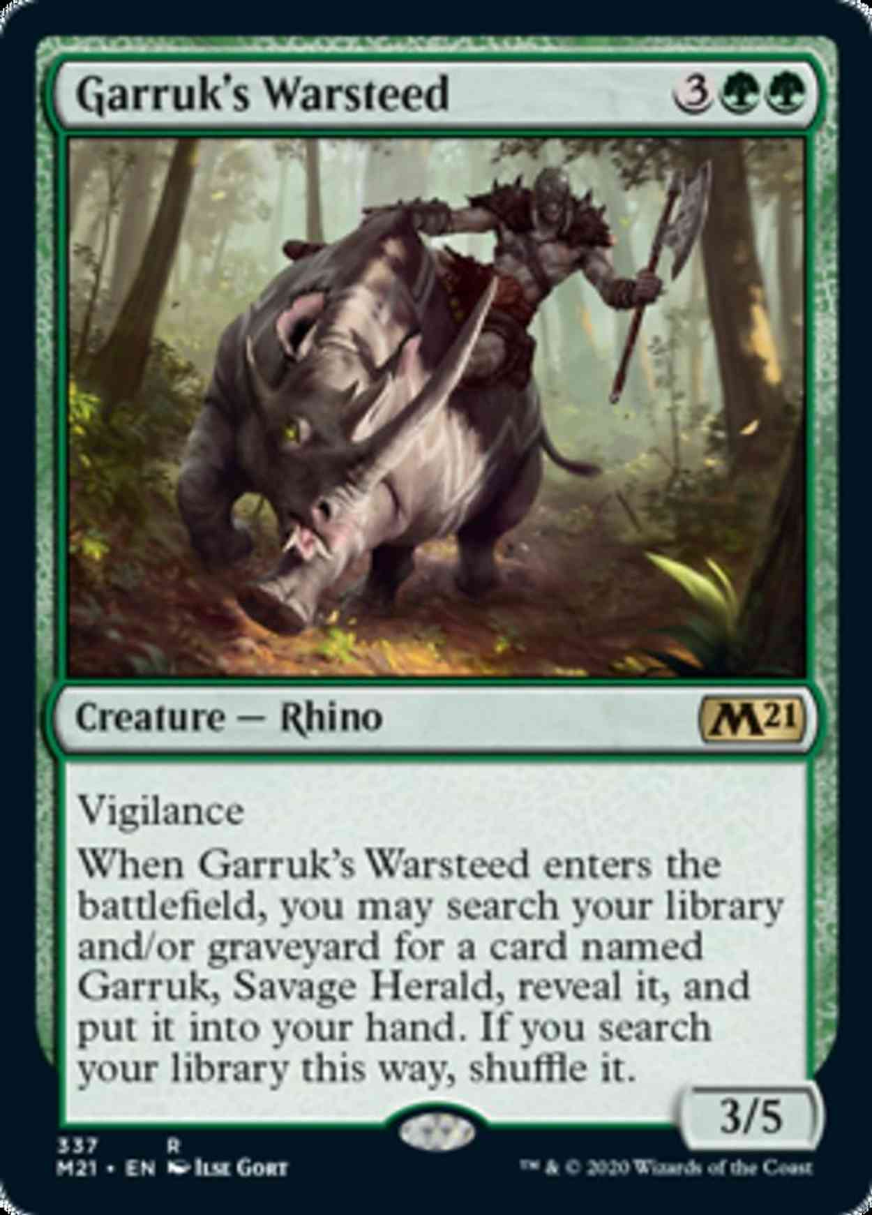 Garruk's Warsteed magic card front