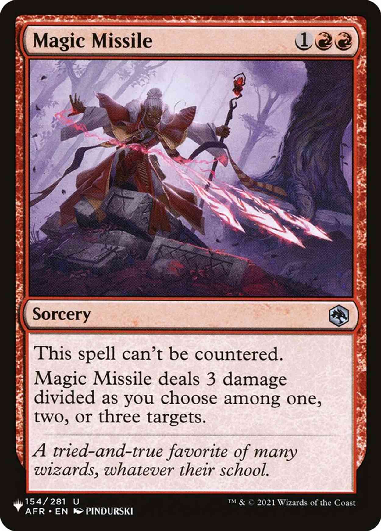 Magic Missile magic card front