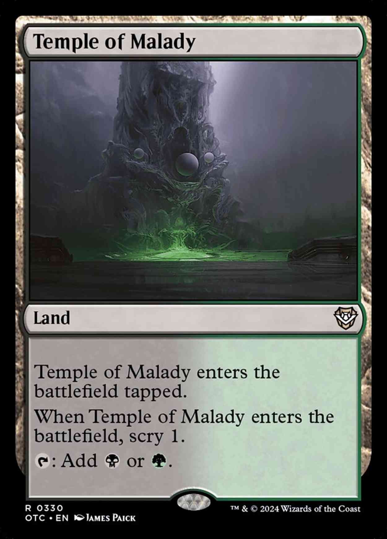 Temple of Malady magic card front