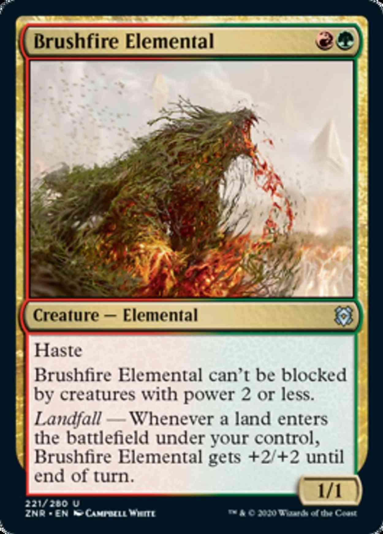 Brushfire Elemental magic card front
