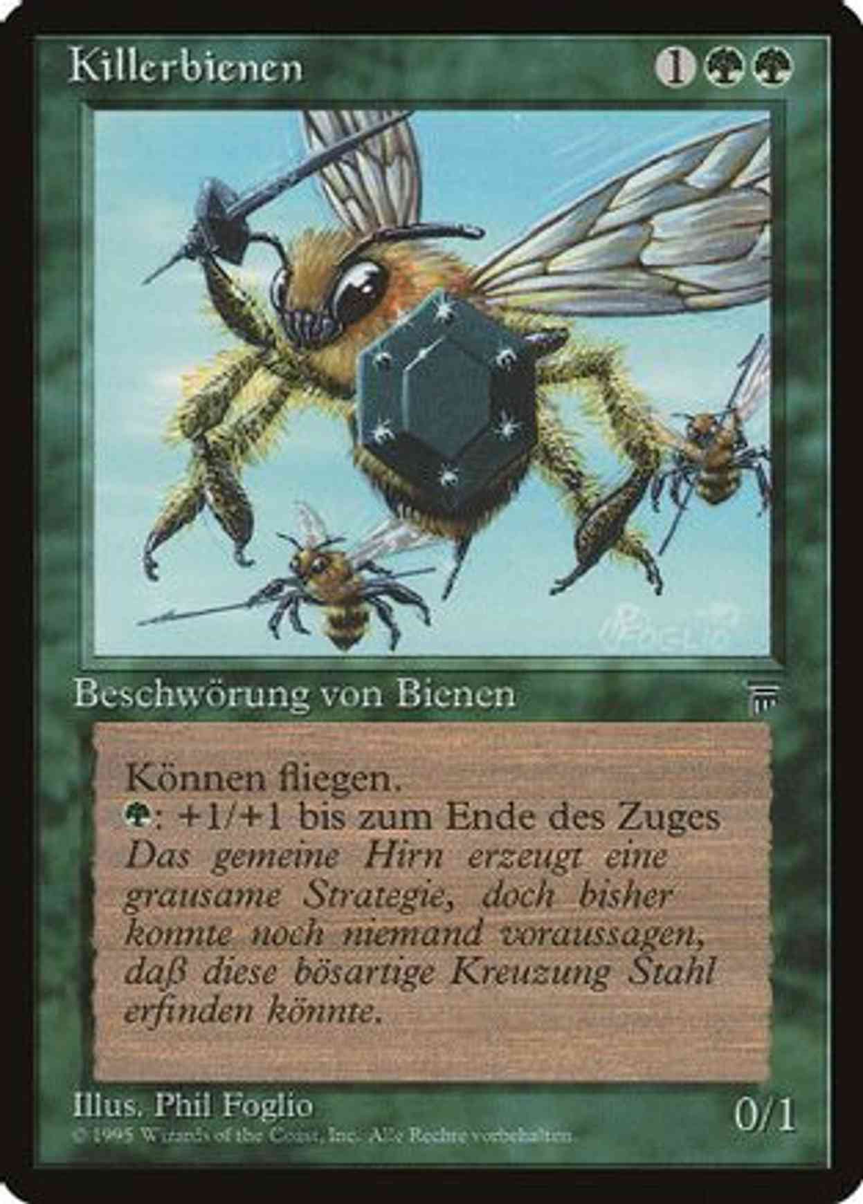 Killer Bees (German) - "Killerbienen" magic card front