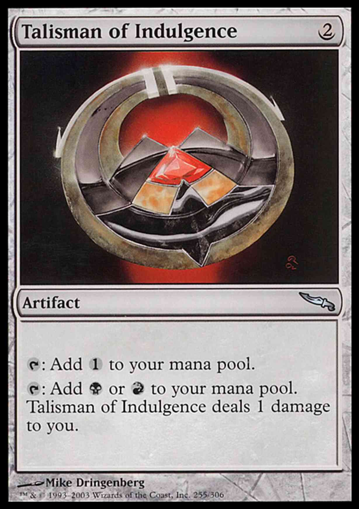 Talisman of Indulgence magic card front