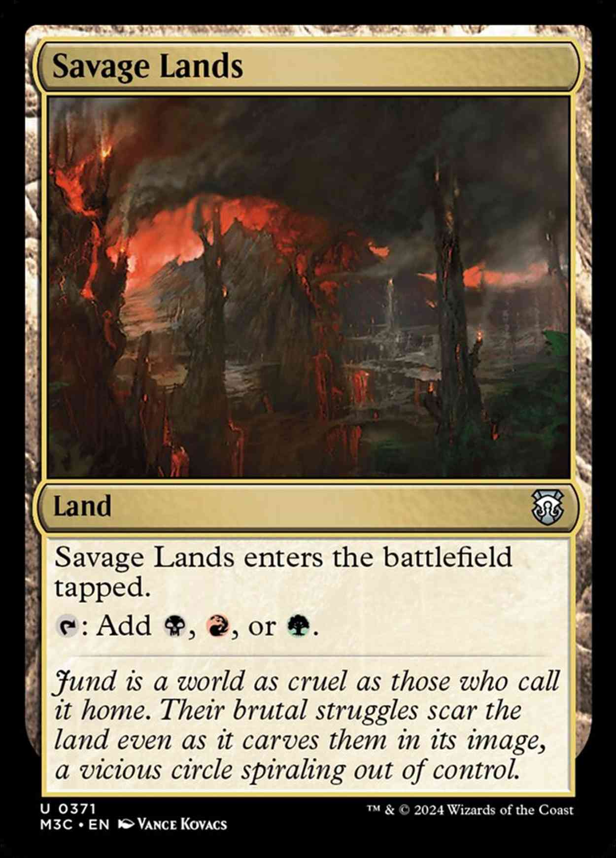 Savage Lands magic card front