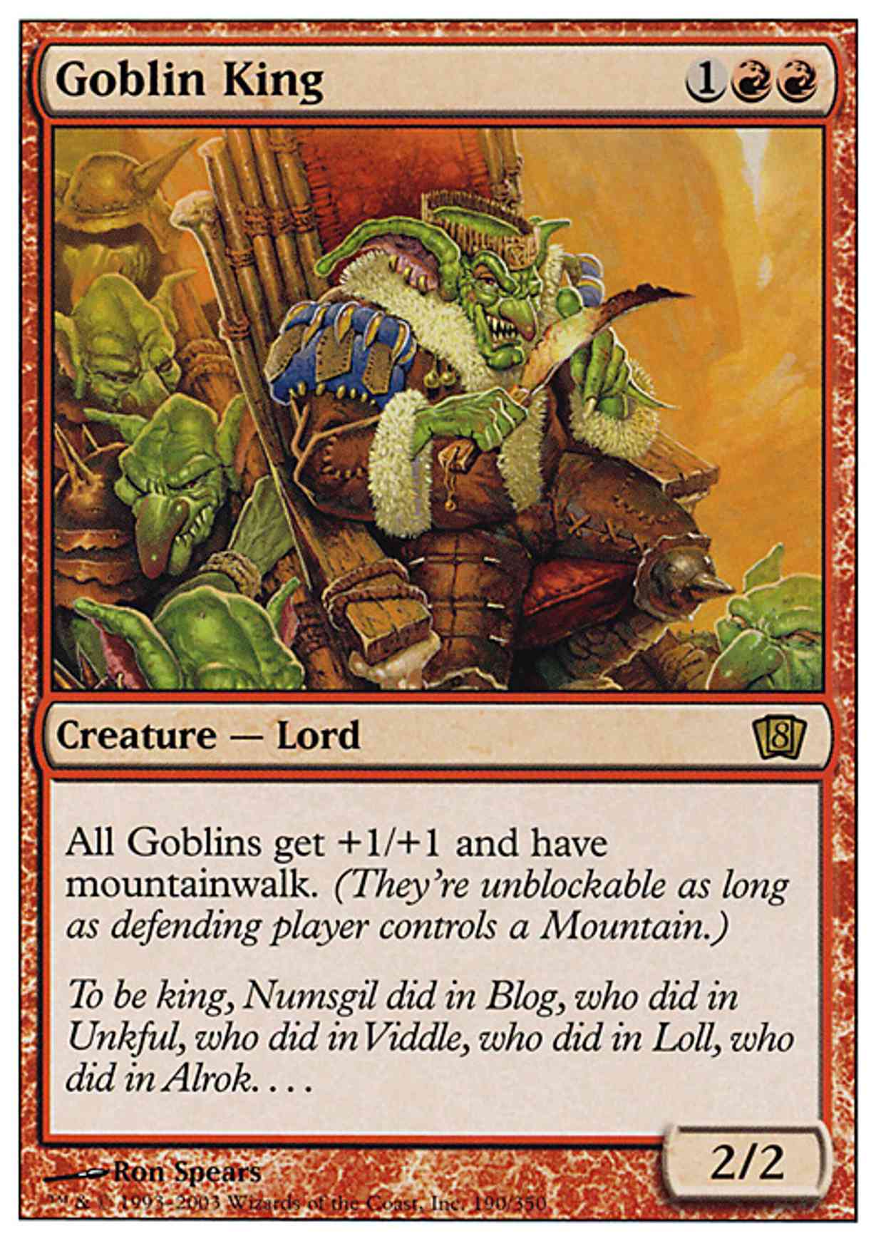 Goblin King magic card front