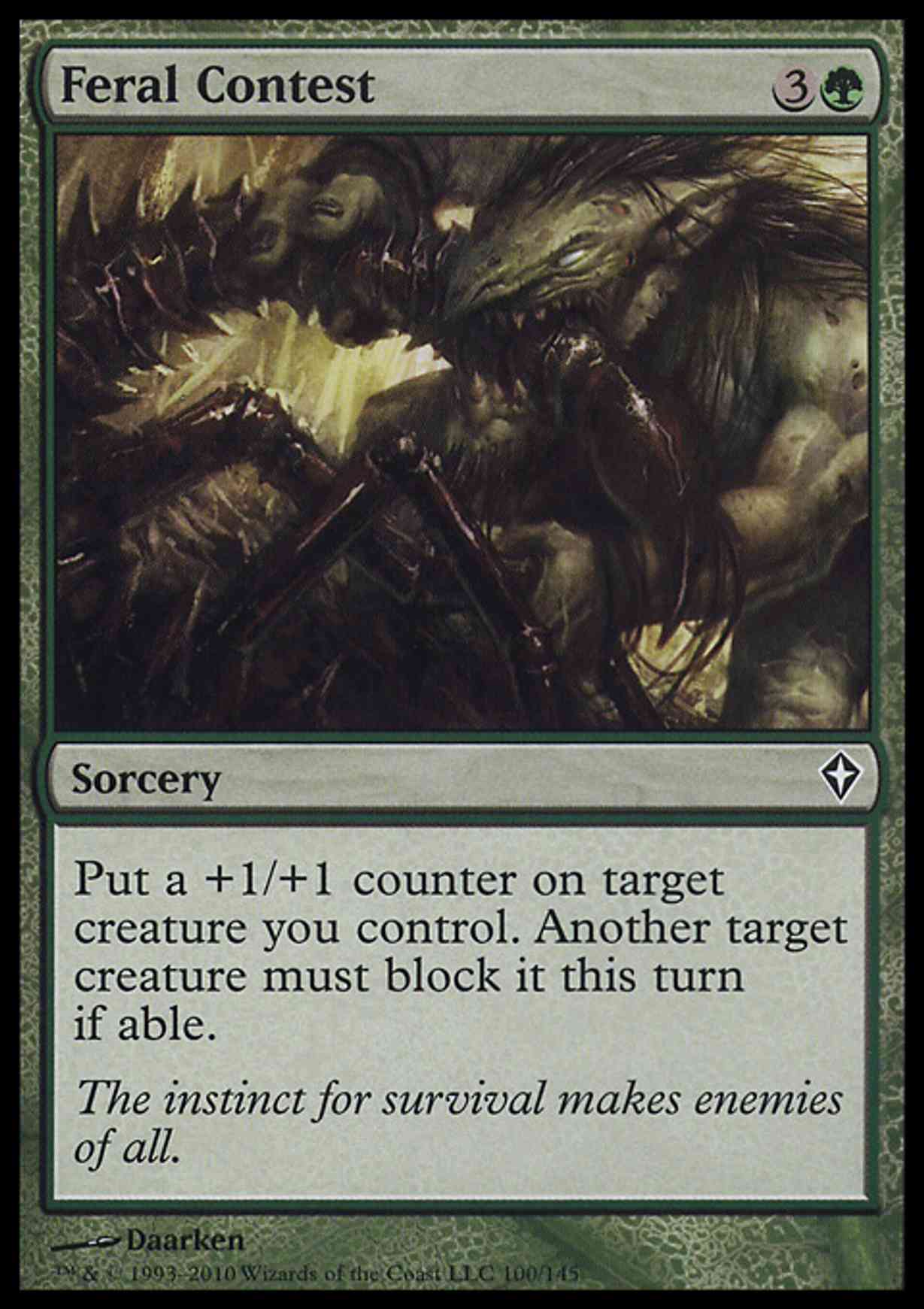 Feral Contest magic card front