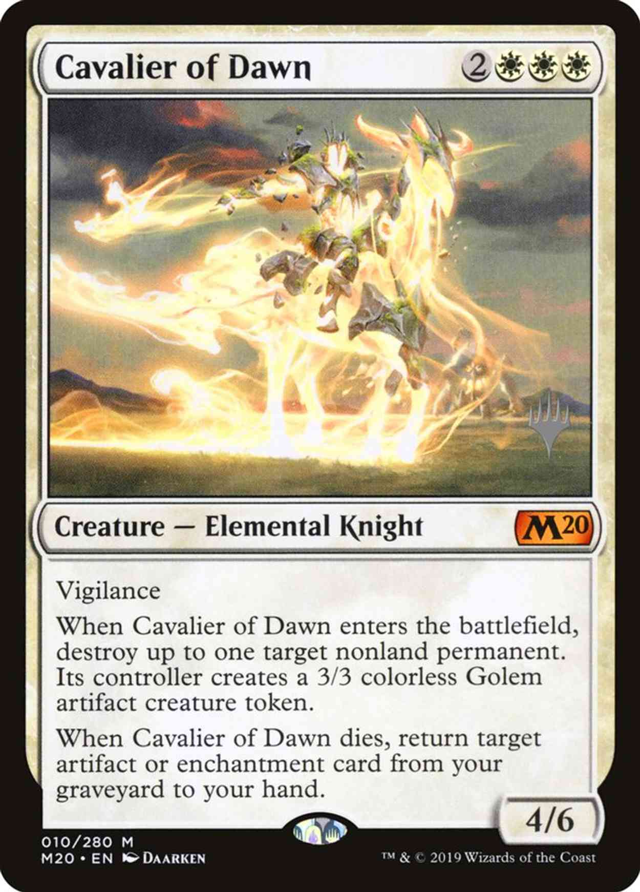 Cavalier of Dawn magic card front