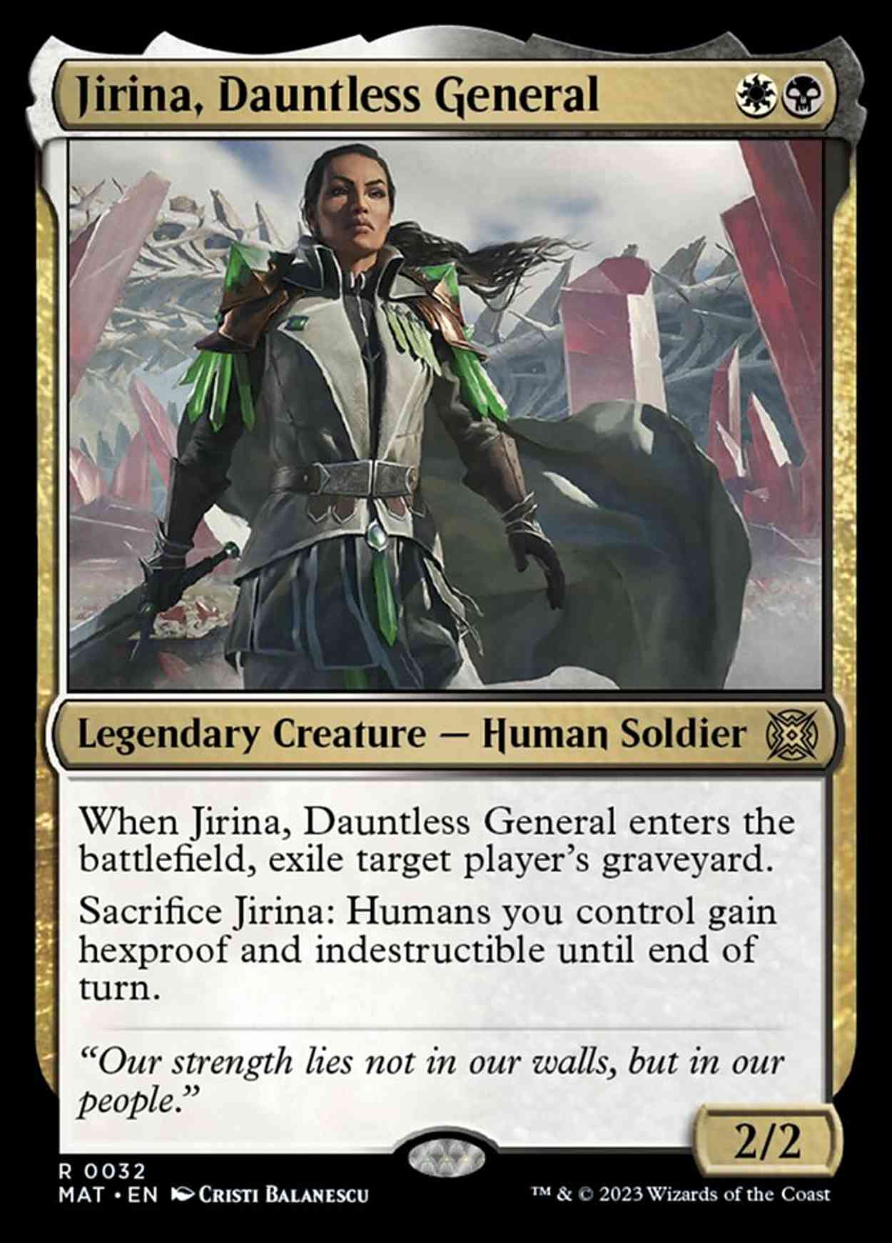 Jirina, Dauntless General magic card front