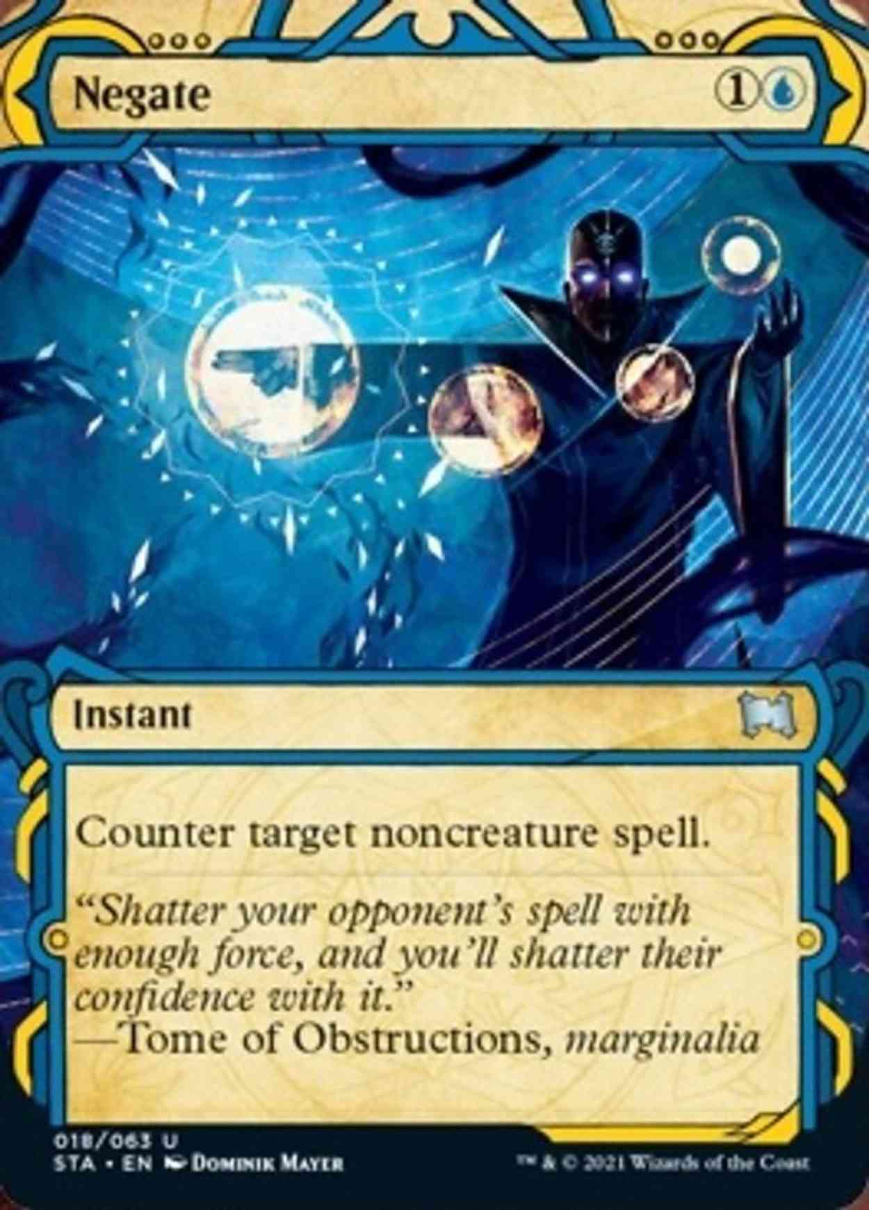 Negate magic card front